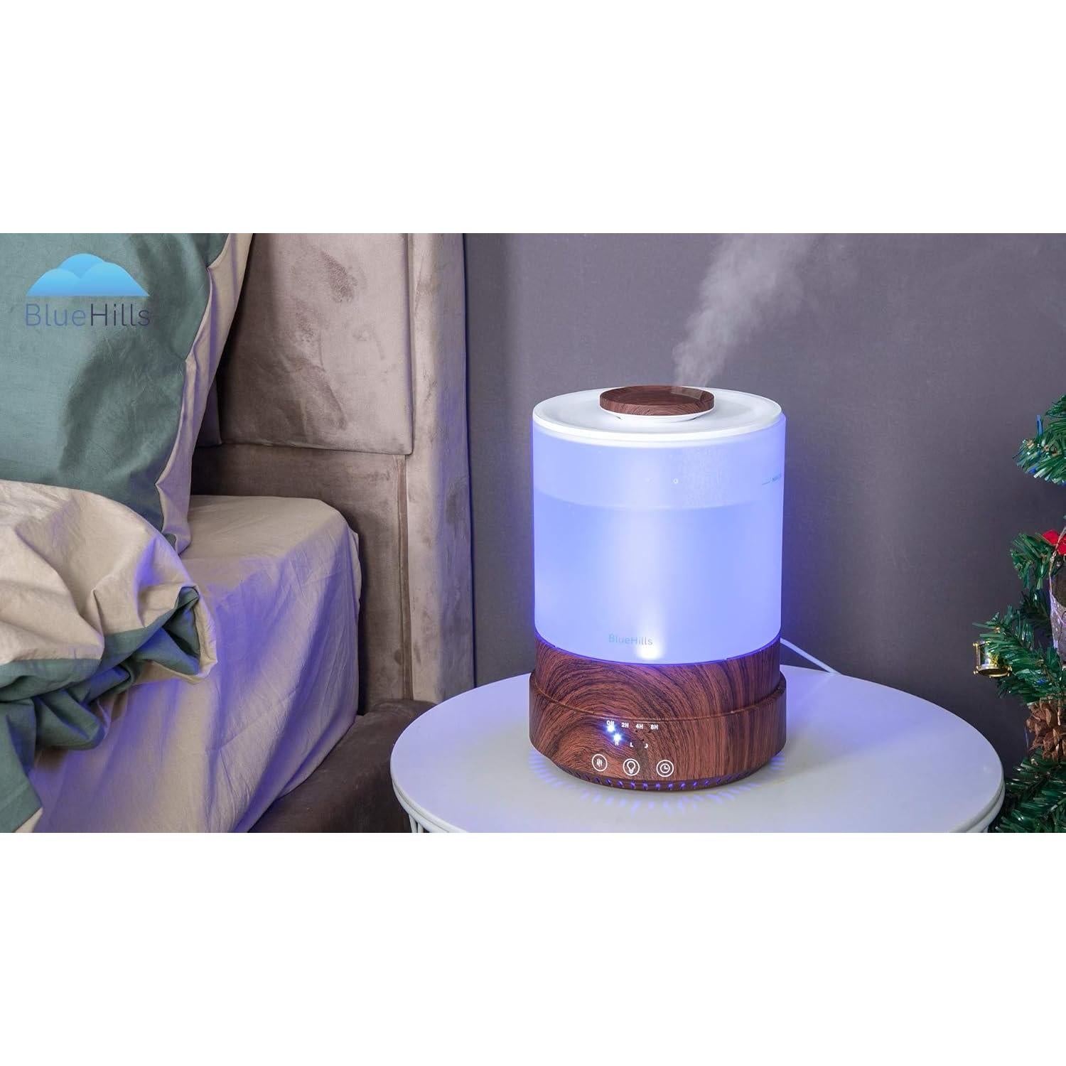 Difusor de Aceite Esencial BlueHills 2500ml con LED y Humidificador