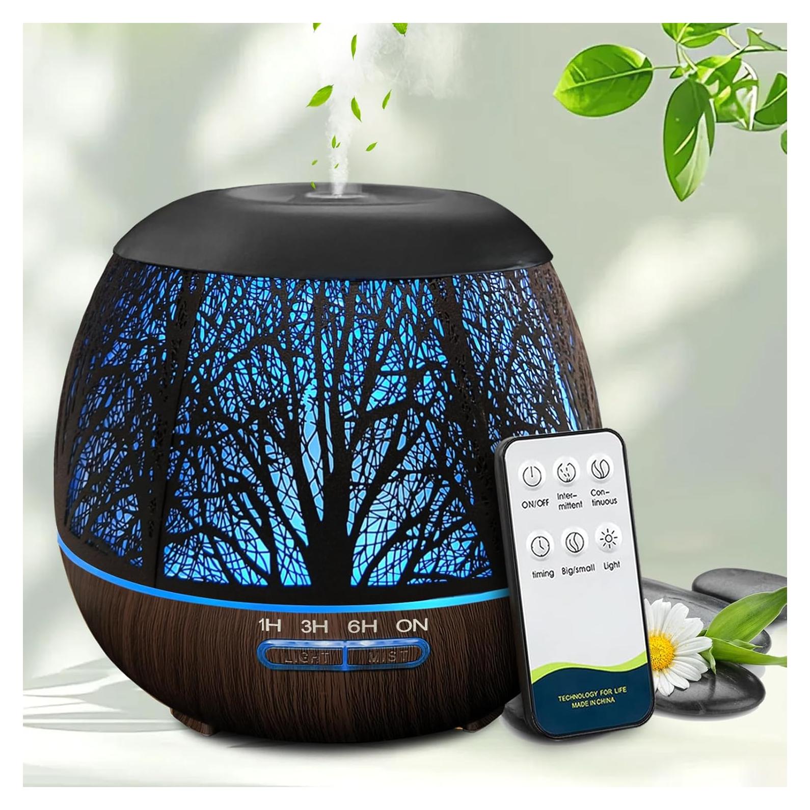 Difusor de Aceite Esencial Vinfucher 400ml con Control Remoto