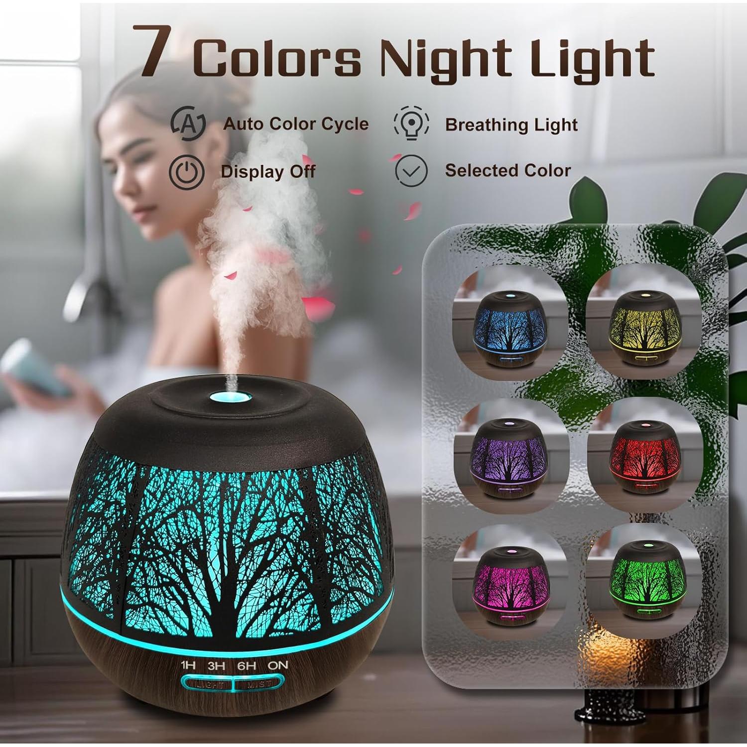 Difusor de Aceite Esencial Vinfucher 400ml con Control Remoto