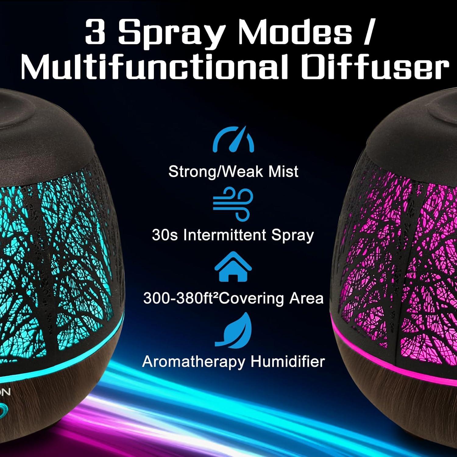 Difusor de Aceite Esencial Vinfucher 400ml con Control Remoto