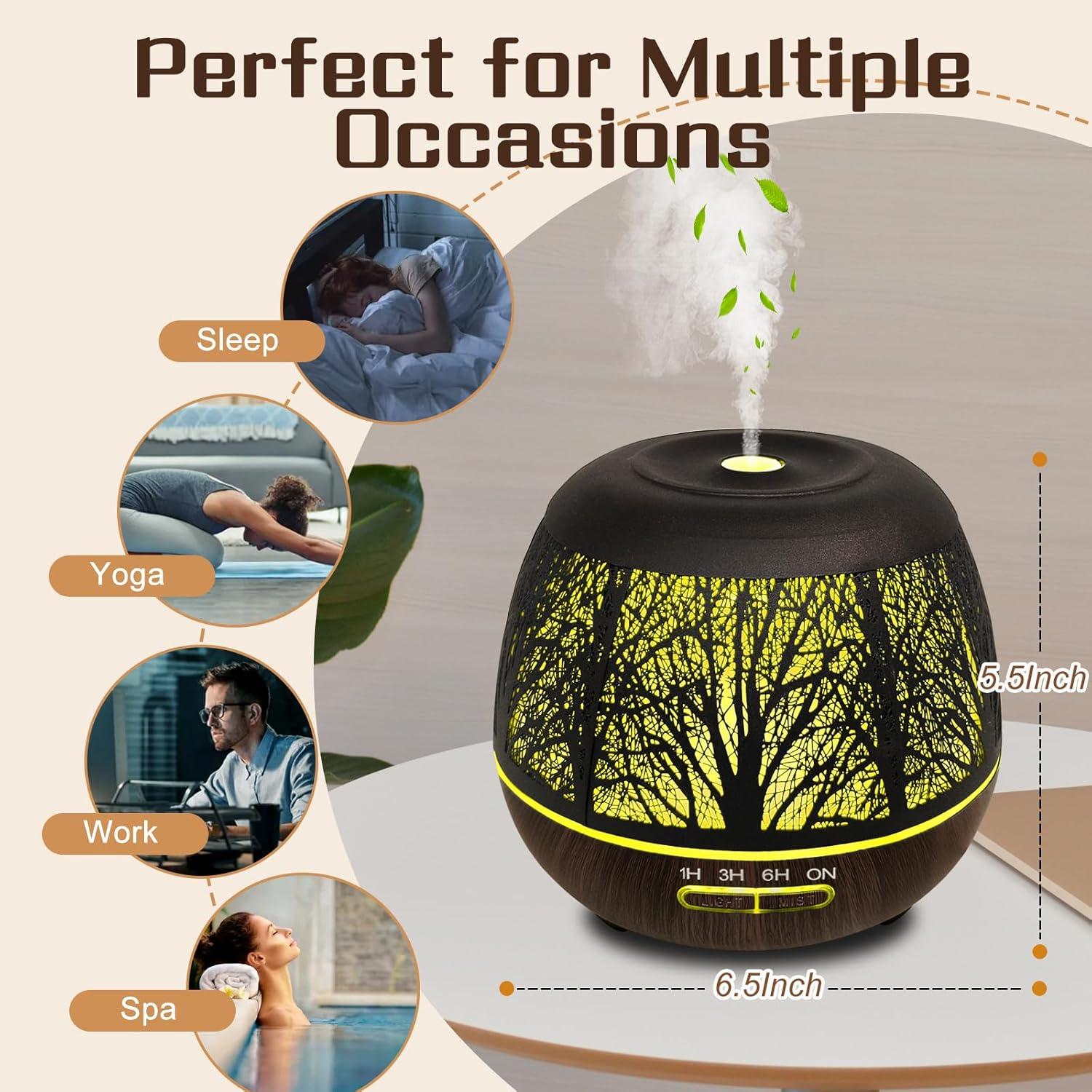 Difusor de Aceite Esencial Vinfucher 400ml con Control Remoto