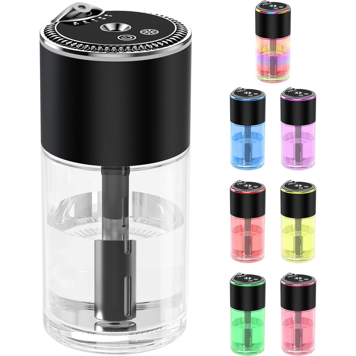 Difusor de Aceite Esencial Pancellent 250ml Negro con Luz