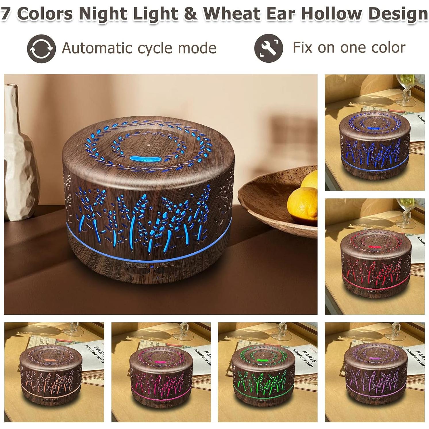 Difusor de Aceites Esenciales Dongzhen 600ml con Control Remoto