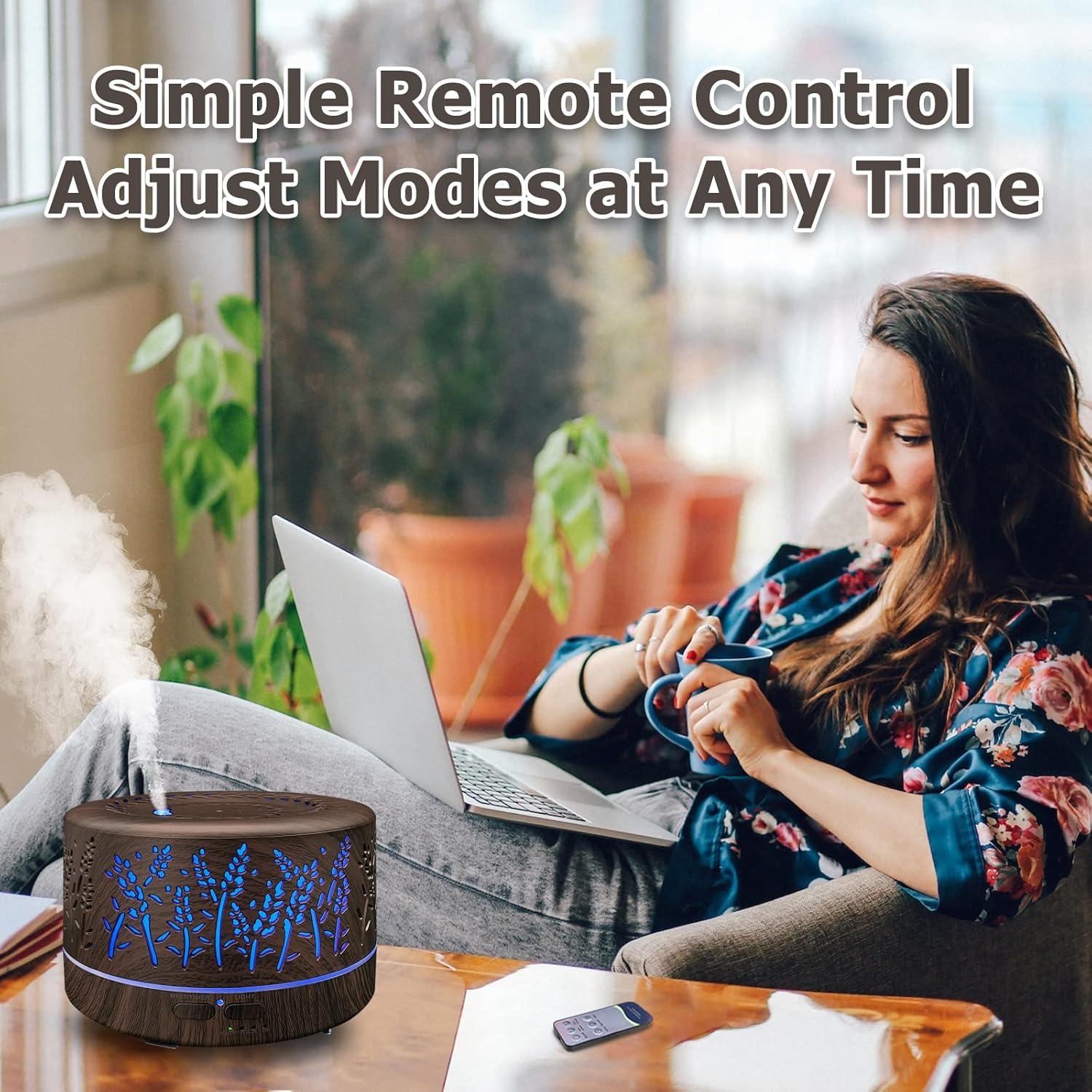 Difusor de Aceites Esenciales Dongzhen 600ml con Control Remoto