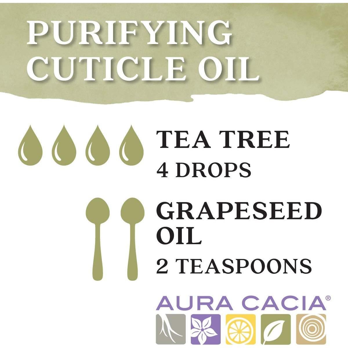 Kit de Aceites Esenciales Aura Cacia 4-Pack Lavanda Eucalipto Menta Árbol de Té