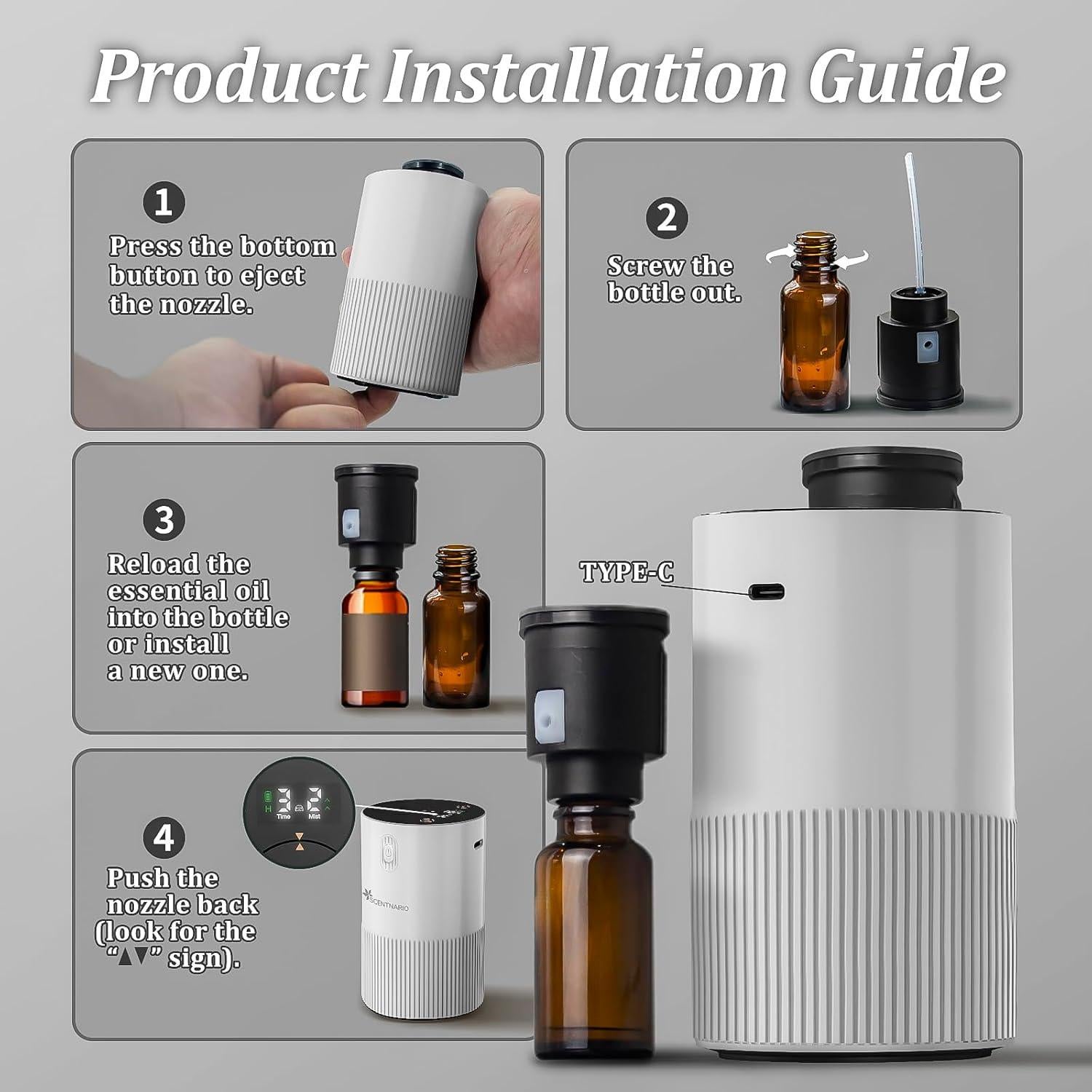 Difusor de Aceite Esencial Sin Agua SCENTNARIO PR66M 46.45 m²