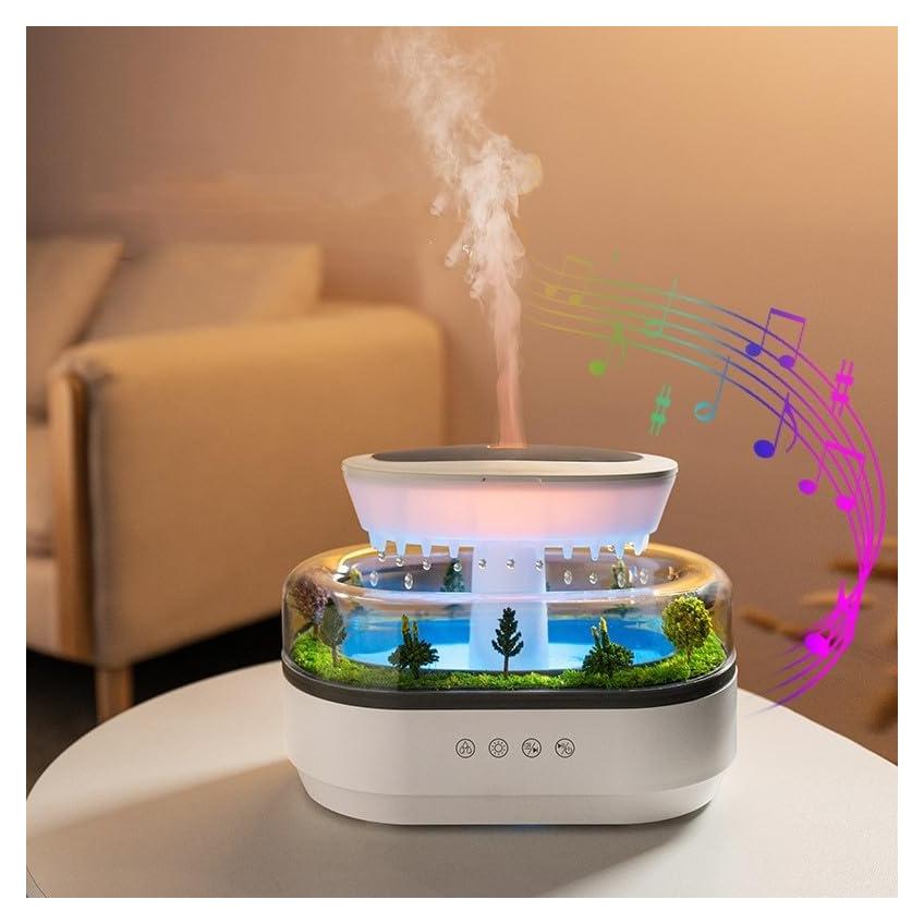 Difusor de Aceite Esencial hwnguJ 250ml con Ruido Blanco y LED