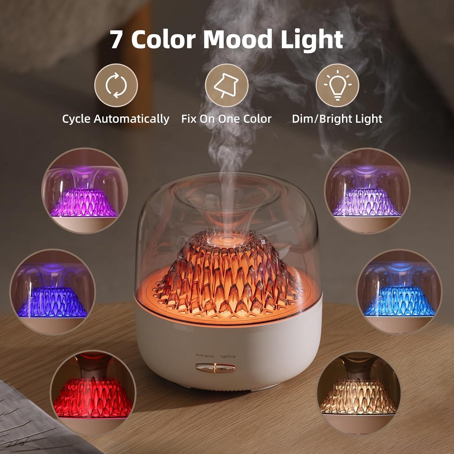 Difusor de Aceite Esencial KinYiLO 200ml Aromaterapia Blanco