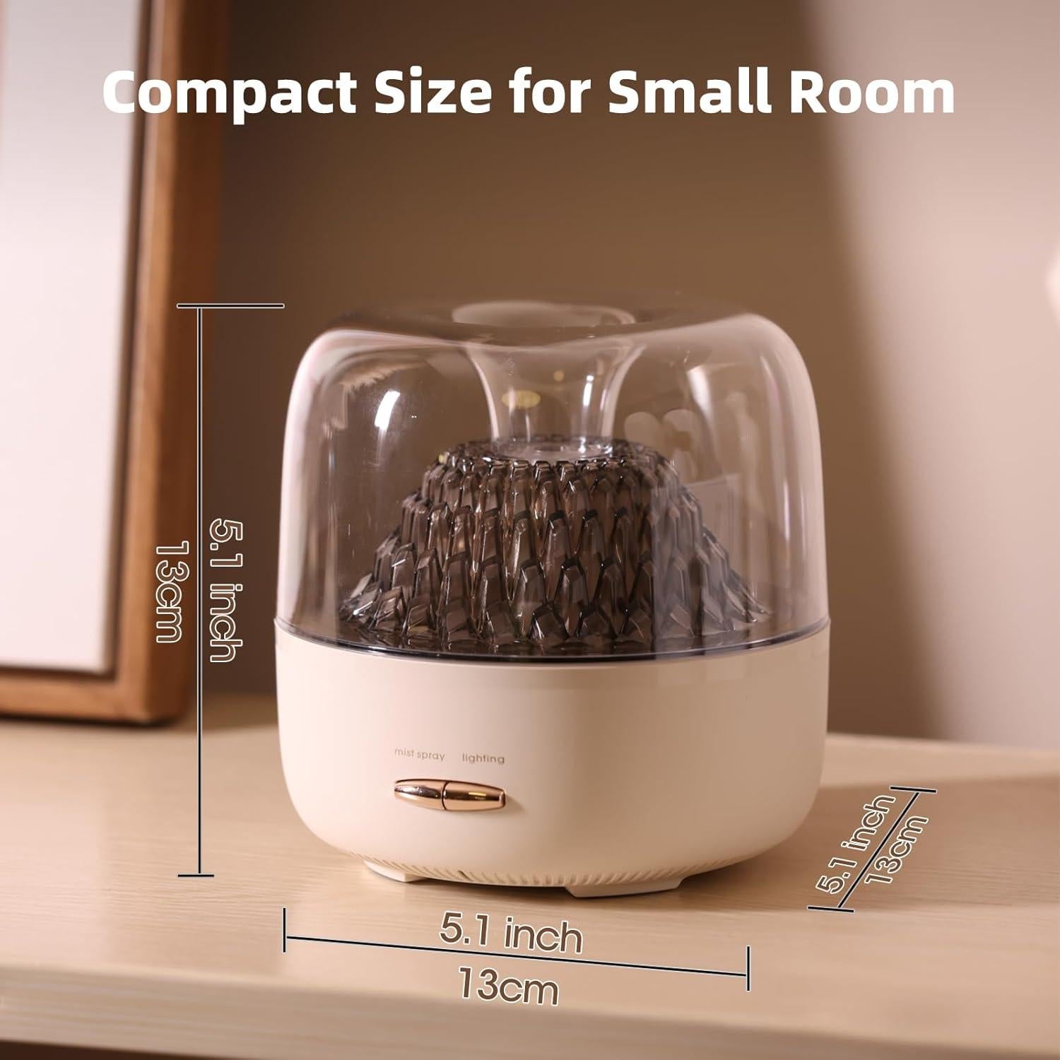 Difusor de Aceite Esencial KinYiLO 200ml Aromaterapia Blanco