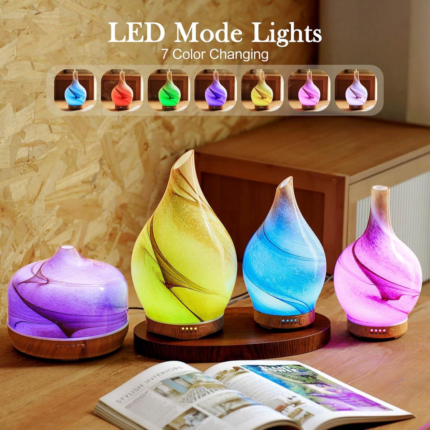 Difusor de Aceite Esencial Porseme 150ml Vidrio Ultrasonido