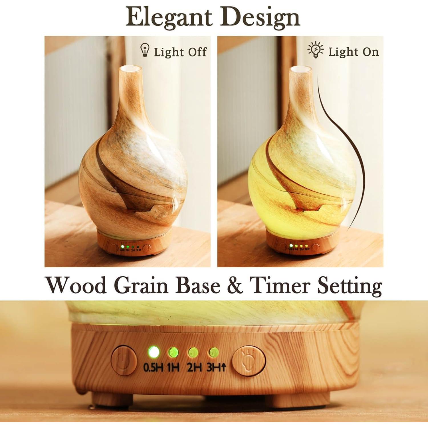 Difusor de Aceite Esencial Porseme 150ml Vidrio Ultrasonido