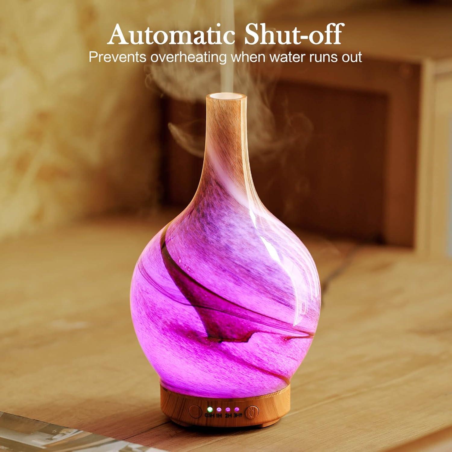 Difusor de Aceite Esencial Porseme 150ml Vidrio Ultrasonido