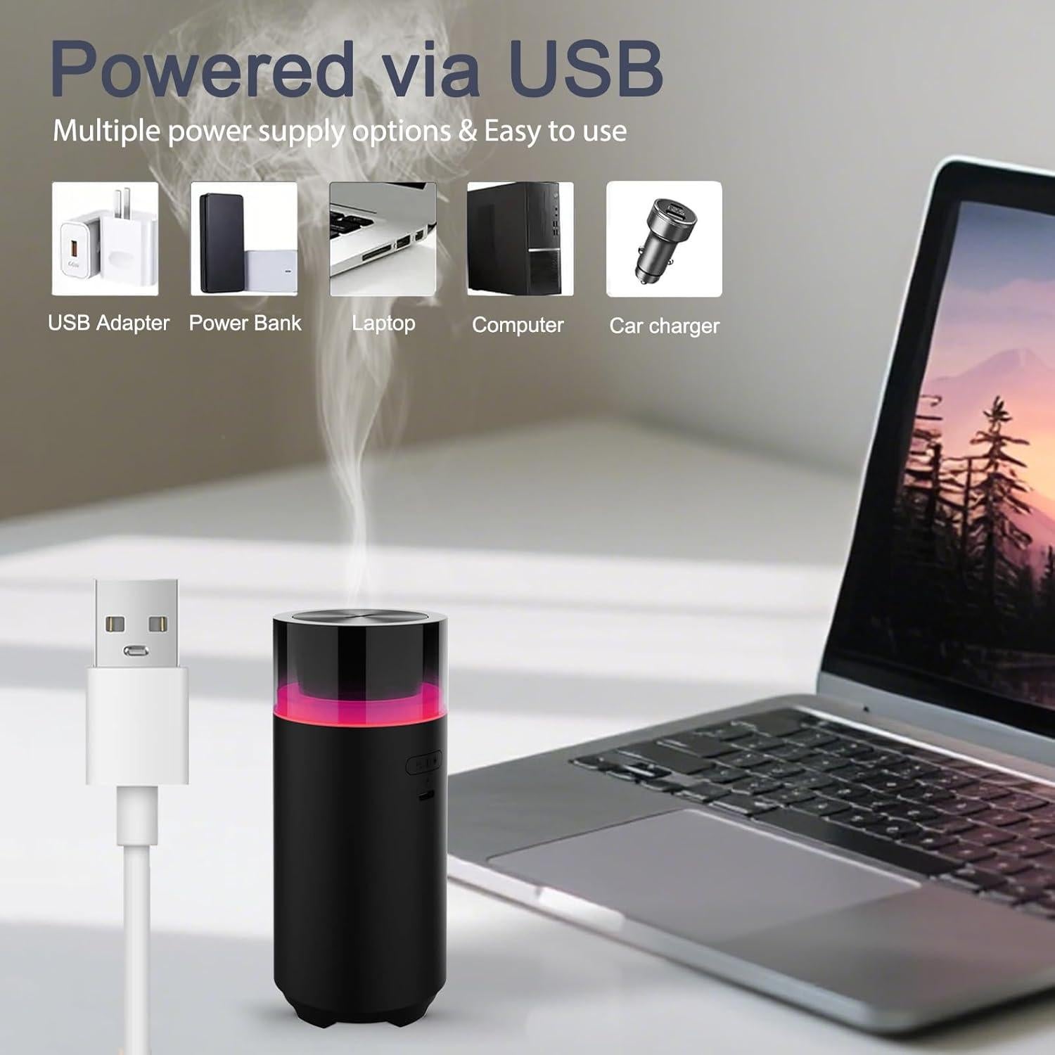 Difusor de Aceites Esenciales YIXIUTEN Galaxy Car 100ml Negro