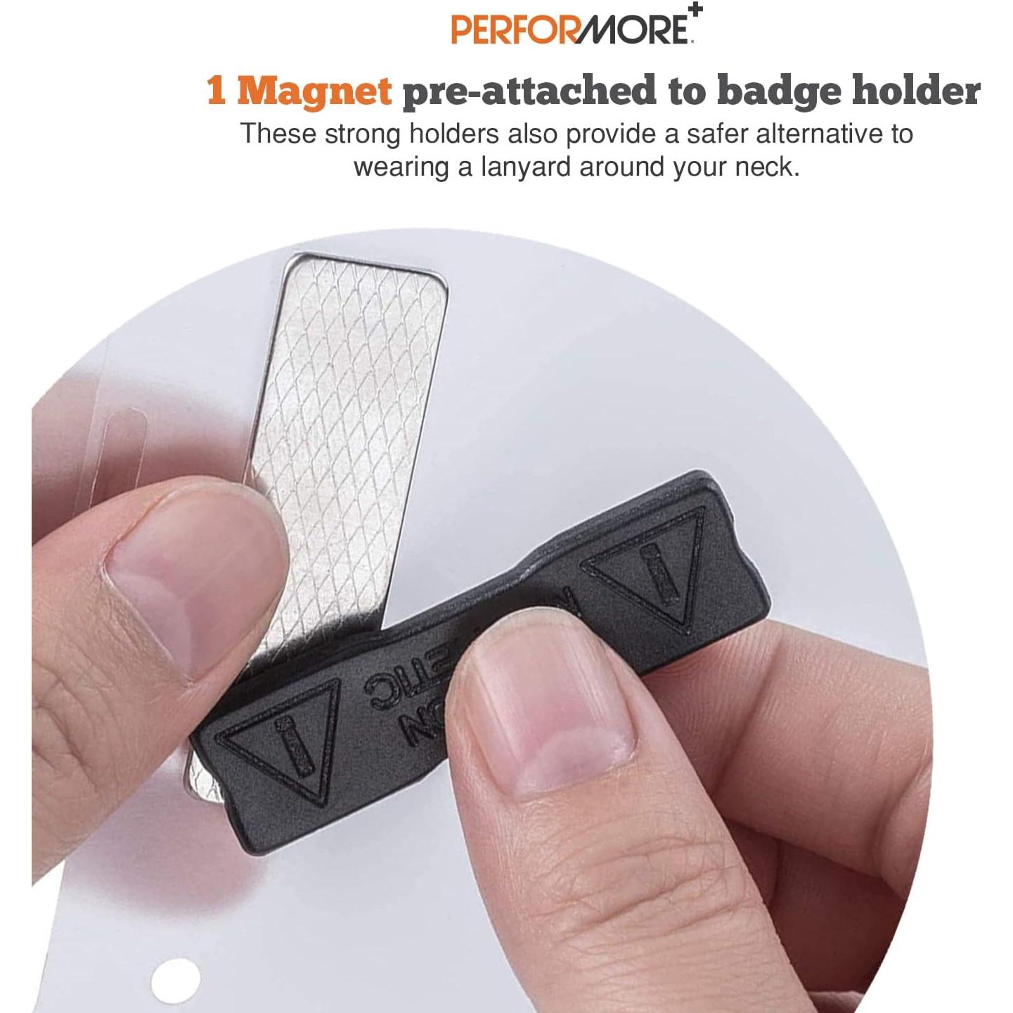 Performore 50 Sujetadores Magnéticos 10x7.6cm para Gafetes