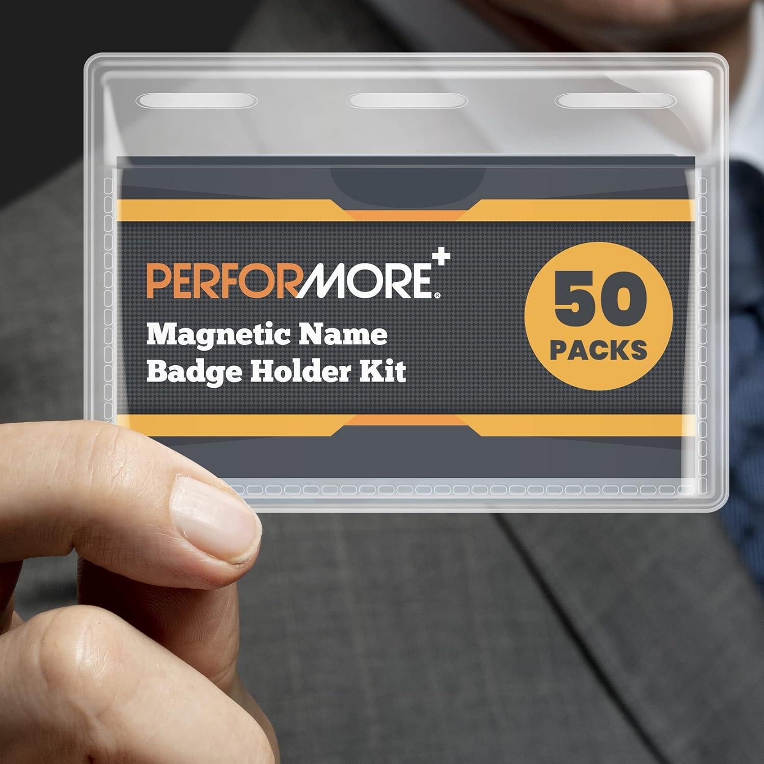 Performore 50 Sujetadores Magnéticos 10x7.6cm para Gafetes