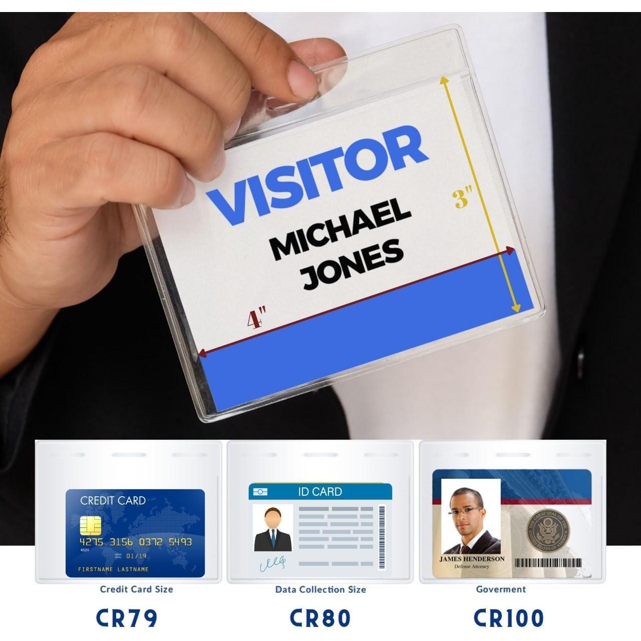 Performore 50 Sujetadores Magnéticos 10x7.6cm para Gafetes