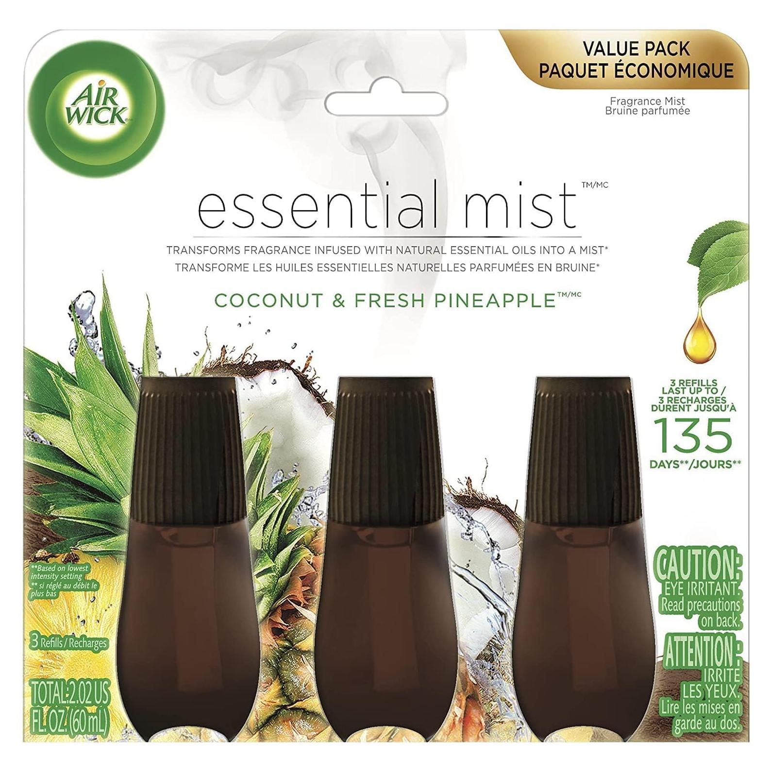 Recarga Air Wick Esencial Mist Coco y Piña 3 unidades 45 días