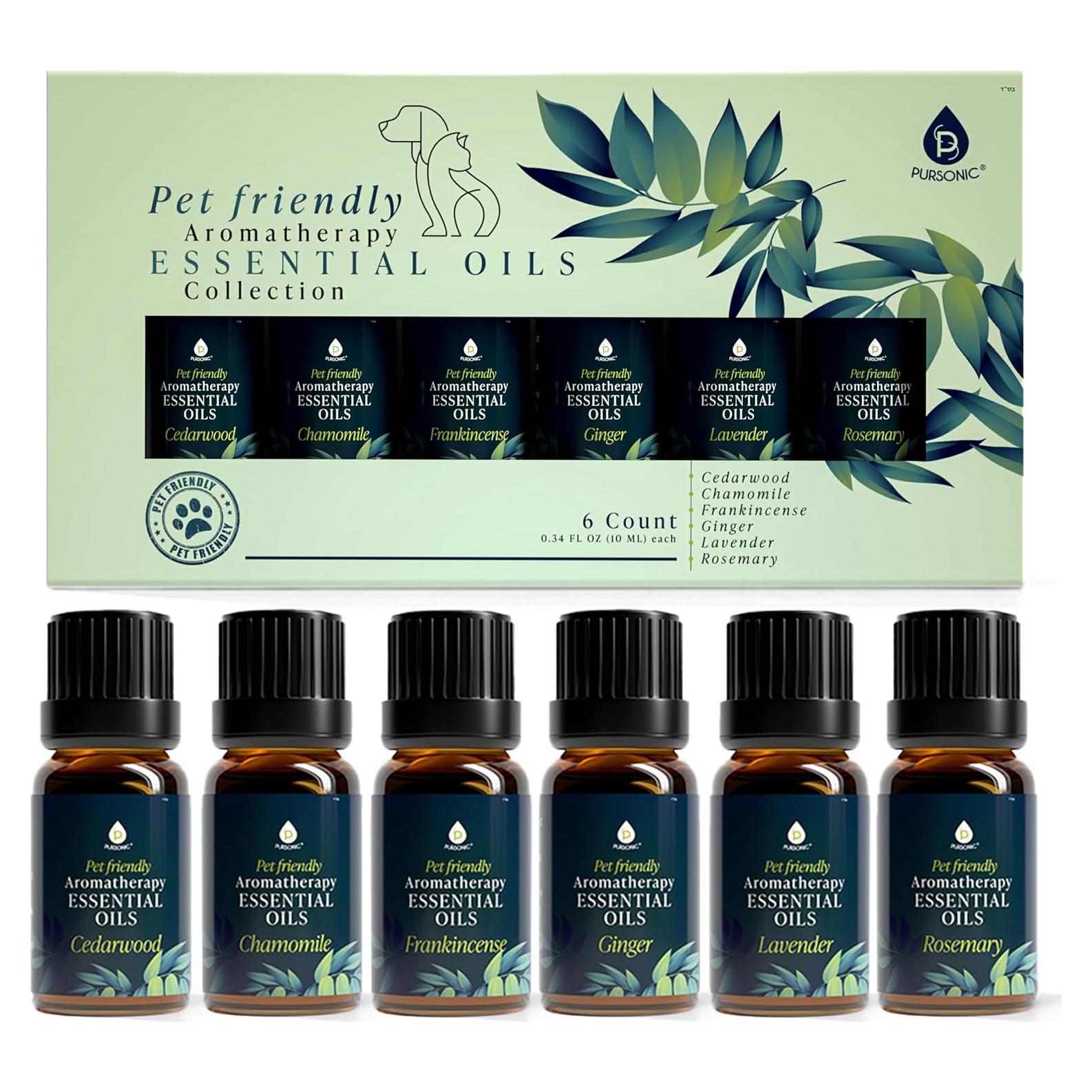 Aceites Esenciales Aromaterapia para Mascotas PURSONIC 6 Unidades