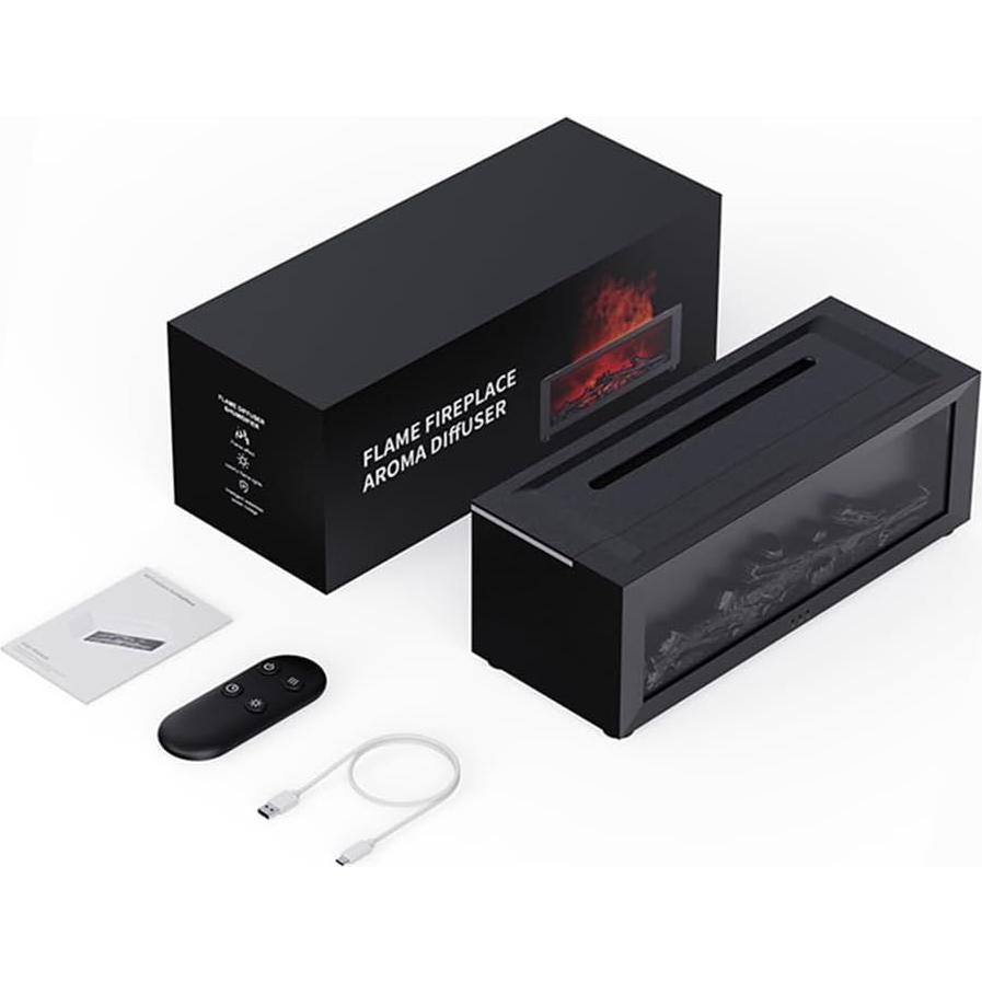 Difusor de Aromaterapia FHNUVB 4 en 1 con Llama Realista