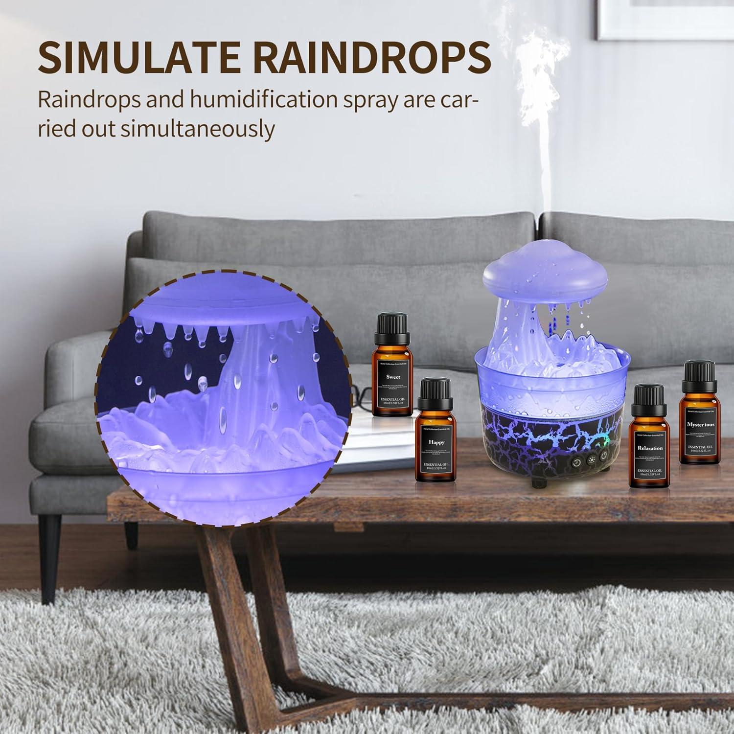 Difusor de Aceite Esencial BOHOFAM Negro 230ml 12h Aromaterapia