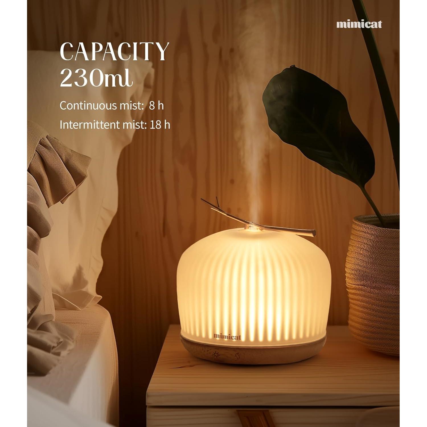 Difusor de Aromaterapia Mimicat 230ML Ultrasónico con Luz LED