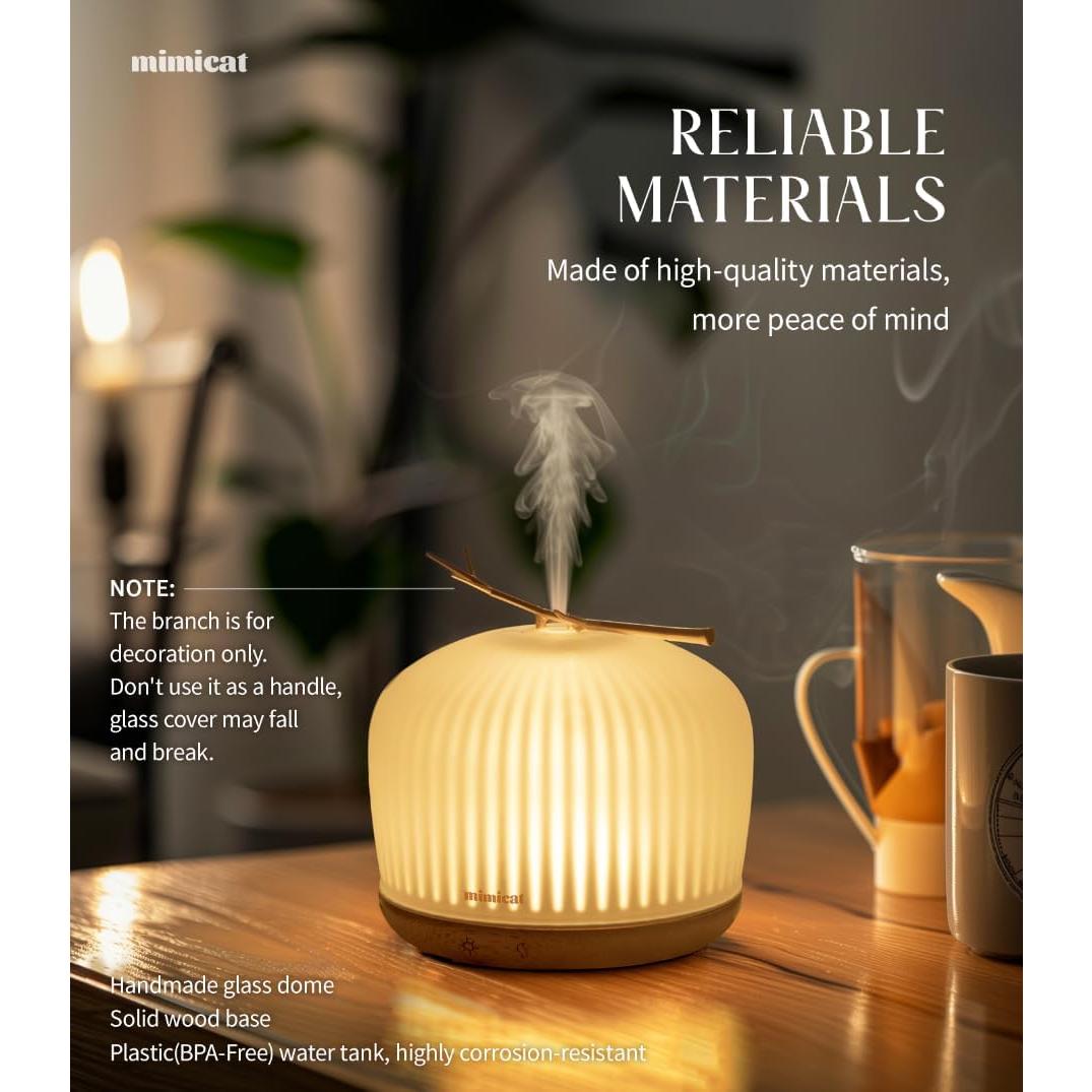 Difusor de Aromaterapia Mimicat 230ML Ultrasónico con Luz LED