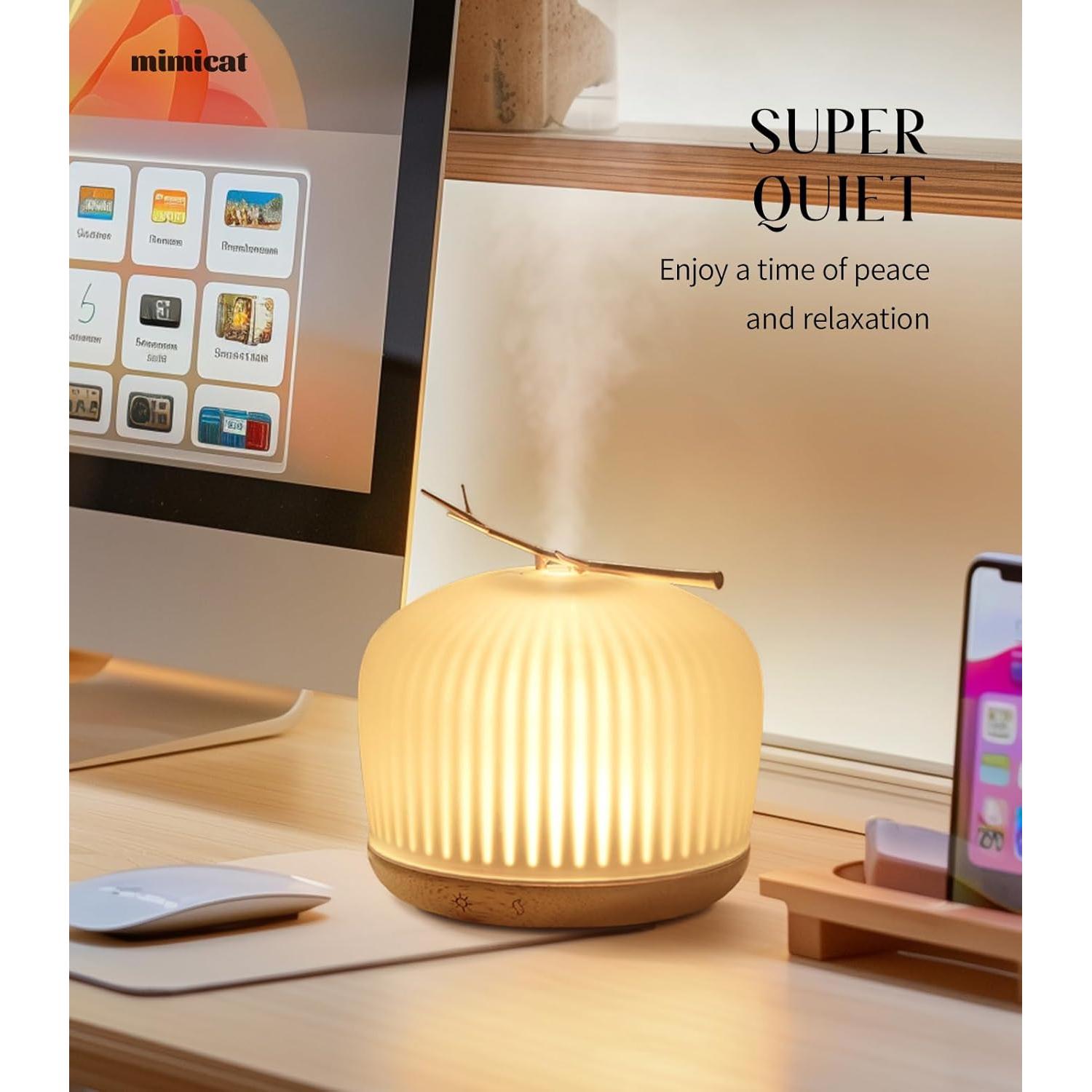 Difusor de Aromaterapia Mimicat 230ML Ultrasónico con Luz LED