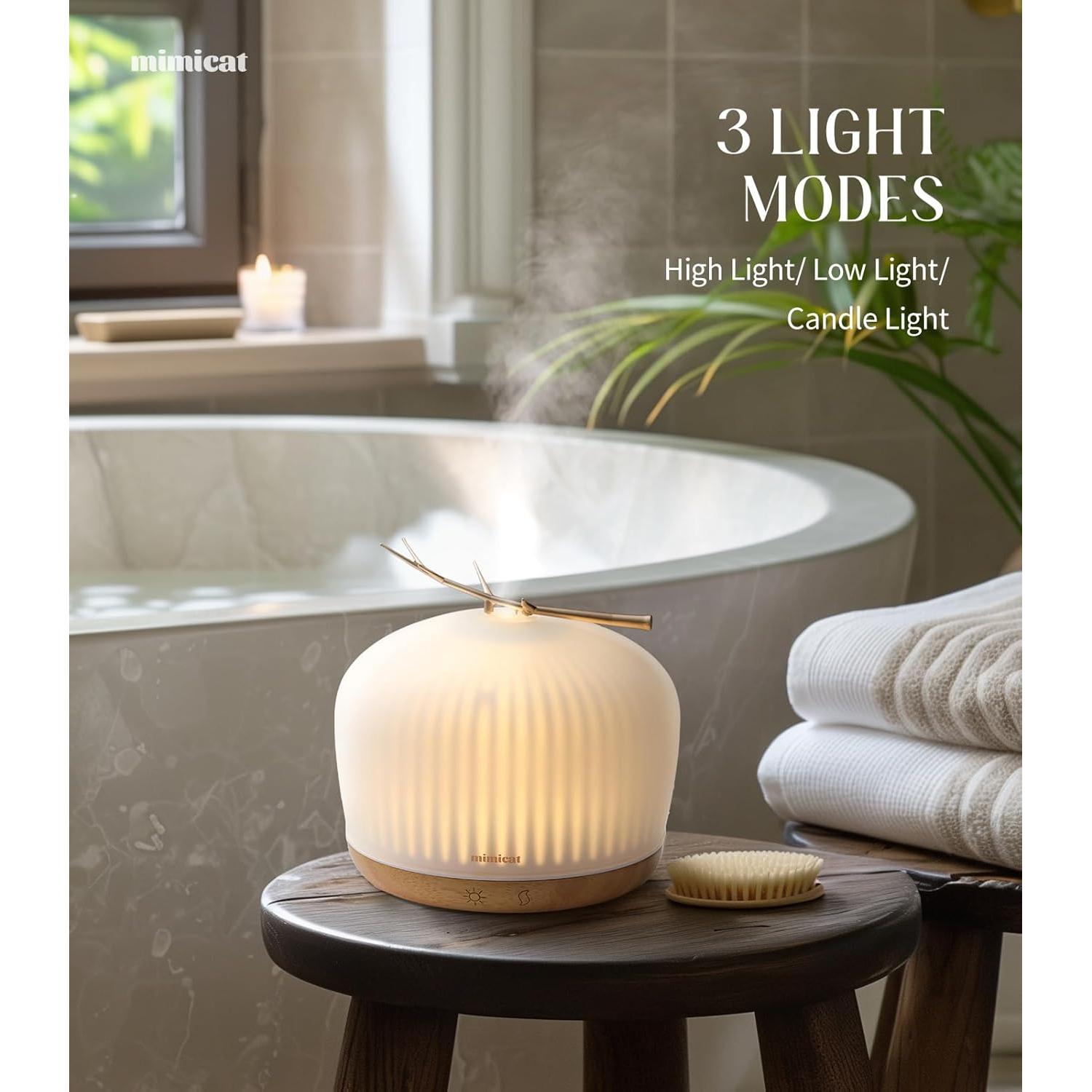 Difusor de Aromaterapia Mimicat 230ML Ultrasónico con Luz LED