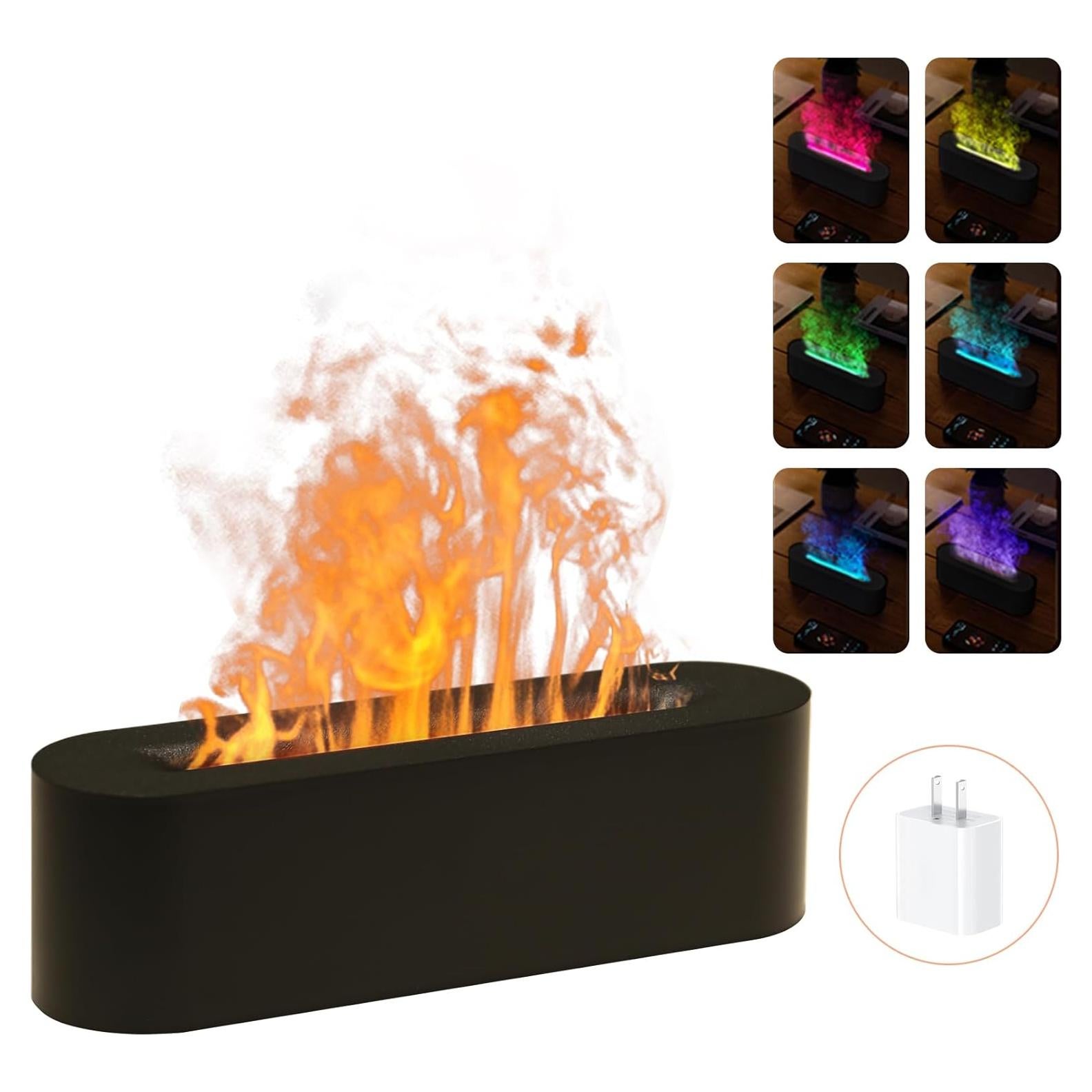 Difusor de Aceite Esencial Rican Negro 150ml con Luz LED