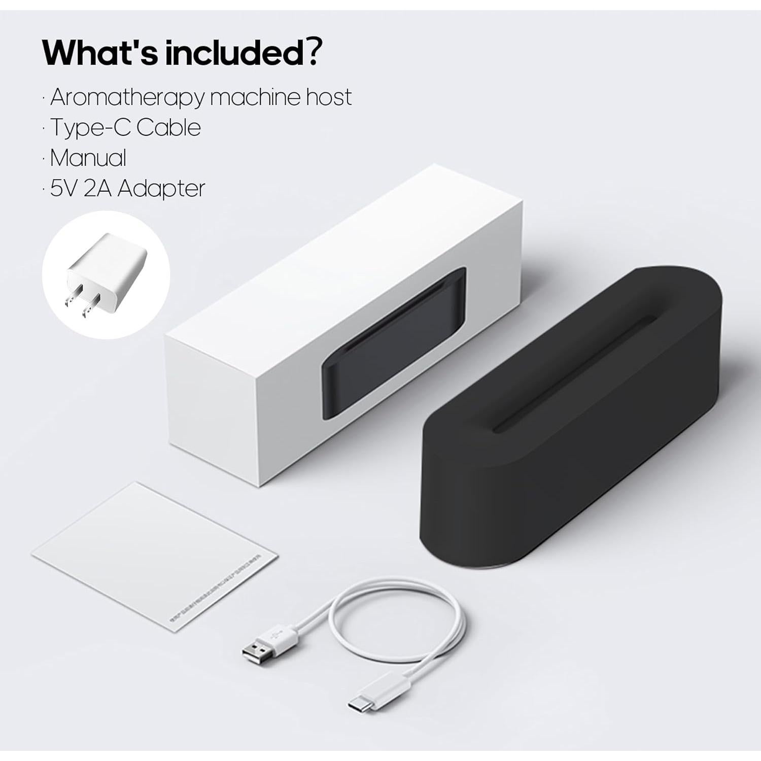 Difusor de Aceite Esencial Rican Negro 150ml con Luz LED