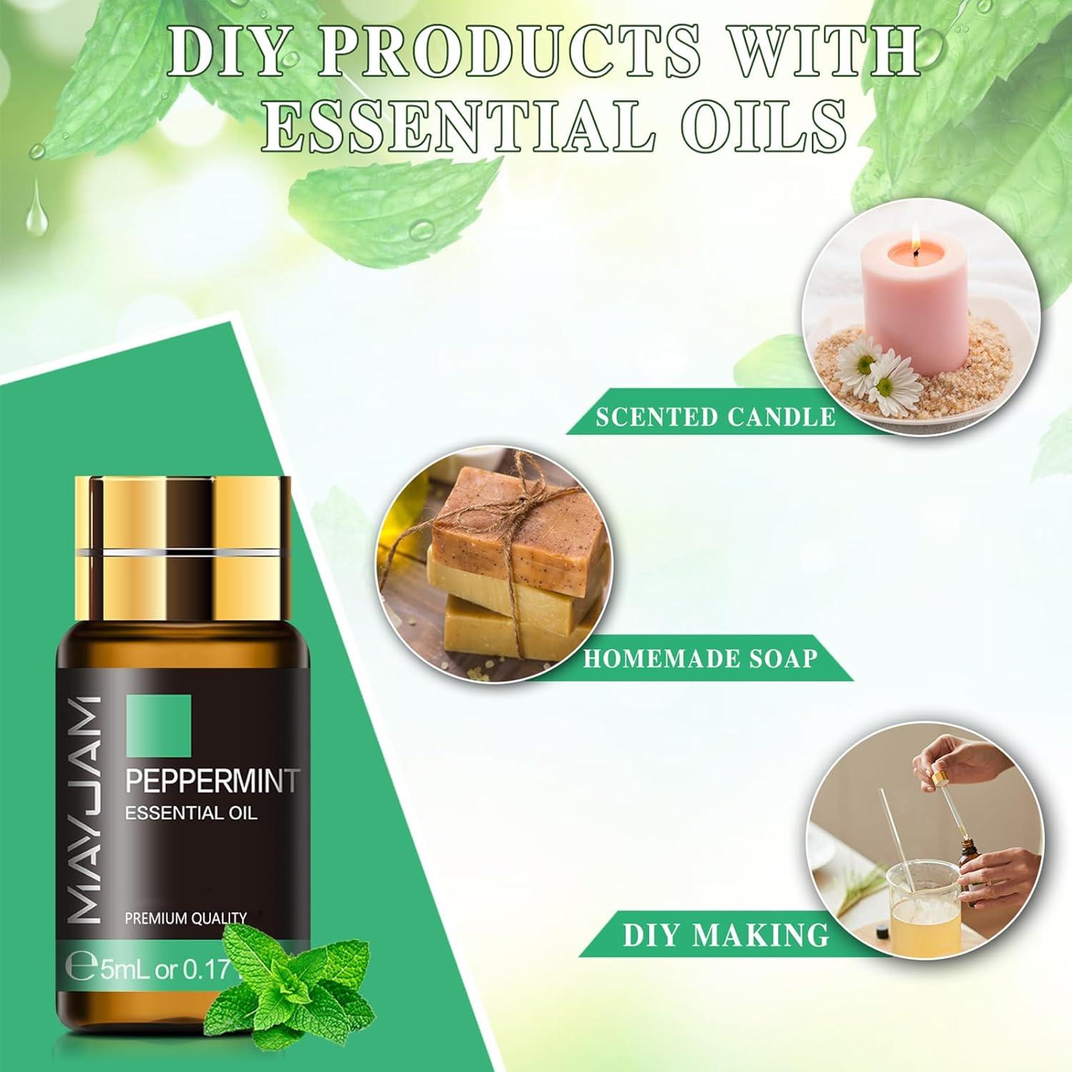 Set de Aceites Esenciales Puros MAYJAM 35x5ML para Aromaterapia