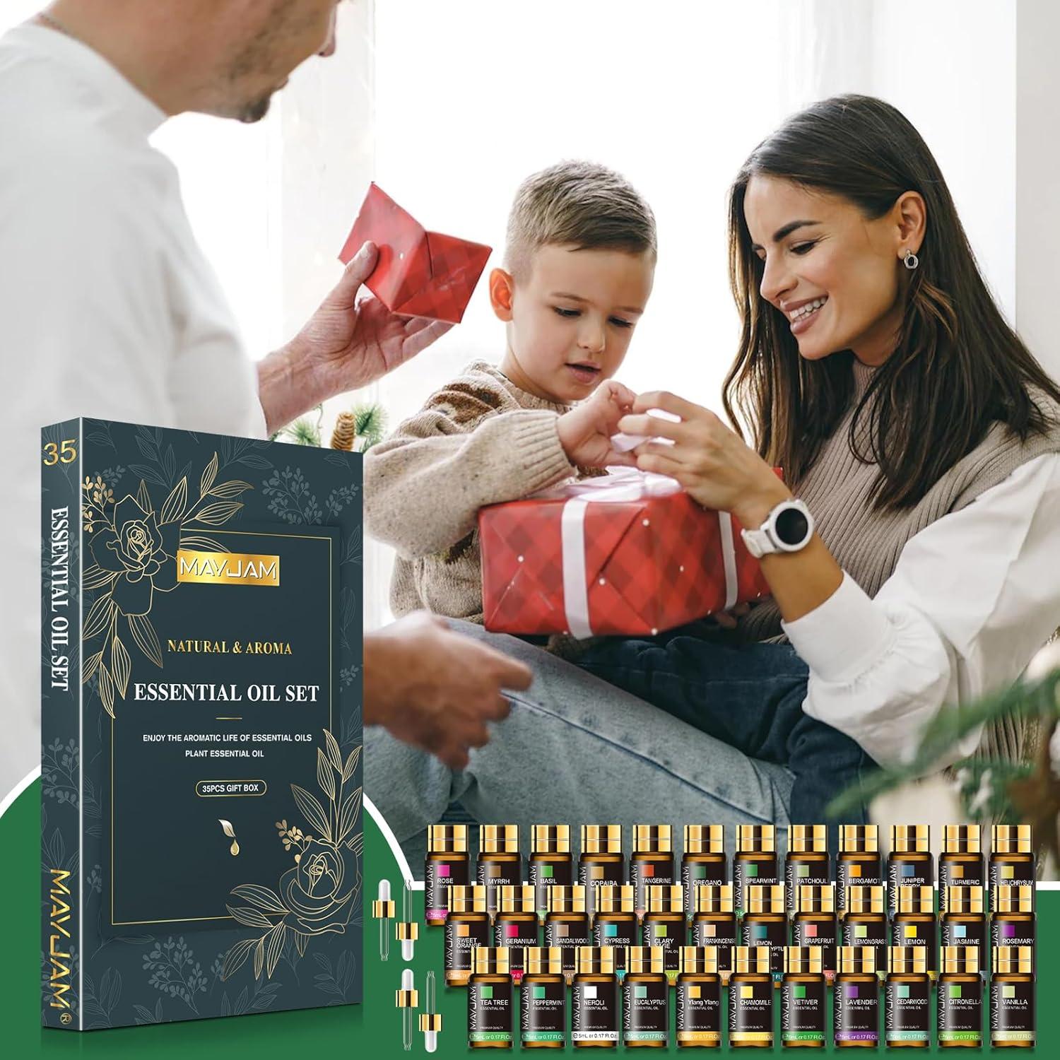 Set de Aceites Esenciales Puros MAYJAM 35x5ML para Aromaterapia