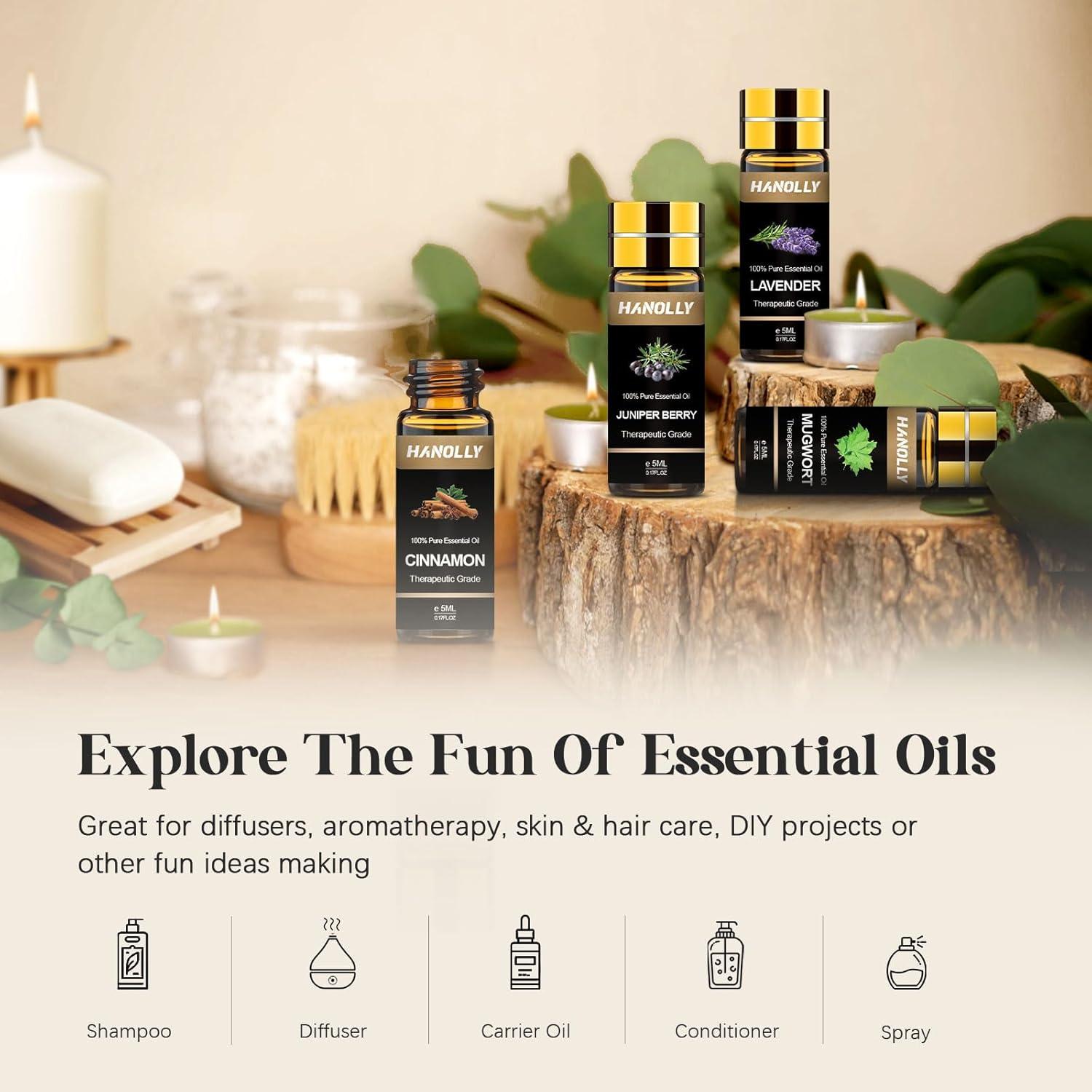 Juego de 120 Aceites Esenciales 5ml Hanolly para Aromaterapia