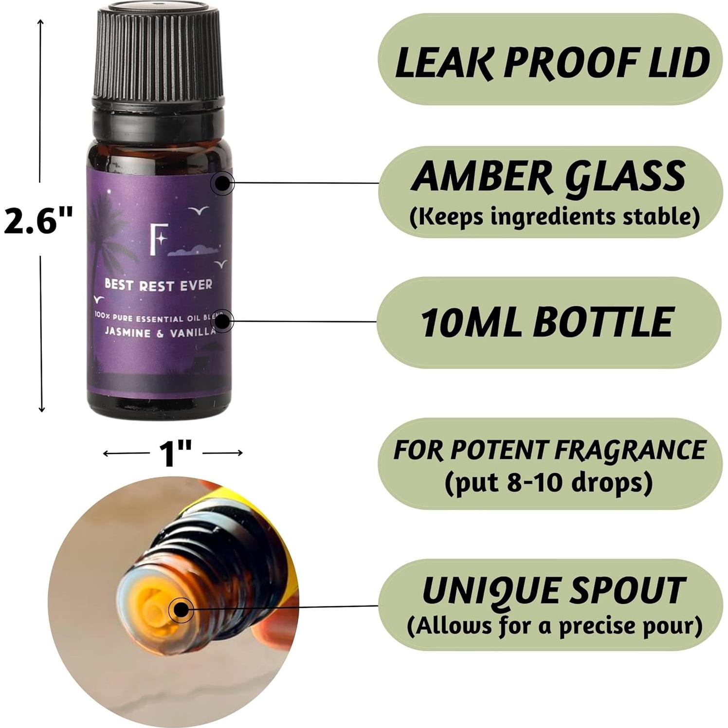 Folkulture Sleep Essential Oils Set for Christmas | Set of 6 Pure Christmas Essential Oils for Diffusers for Home | Lavender, Rosemary & Peppermint | Essential Oils for Relaxation Gifts for Her