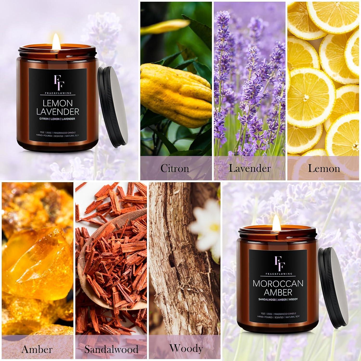 Set de Velas Aromáticas de Cera de Soja FF FRAGRFLOWING 4 Aromas