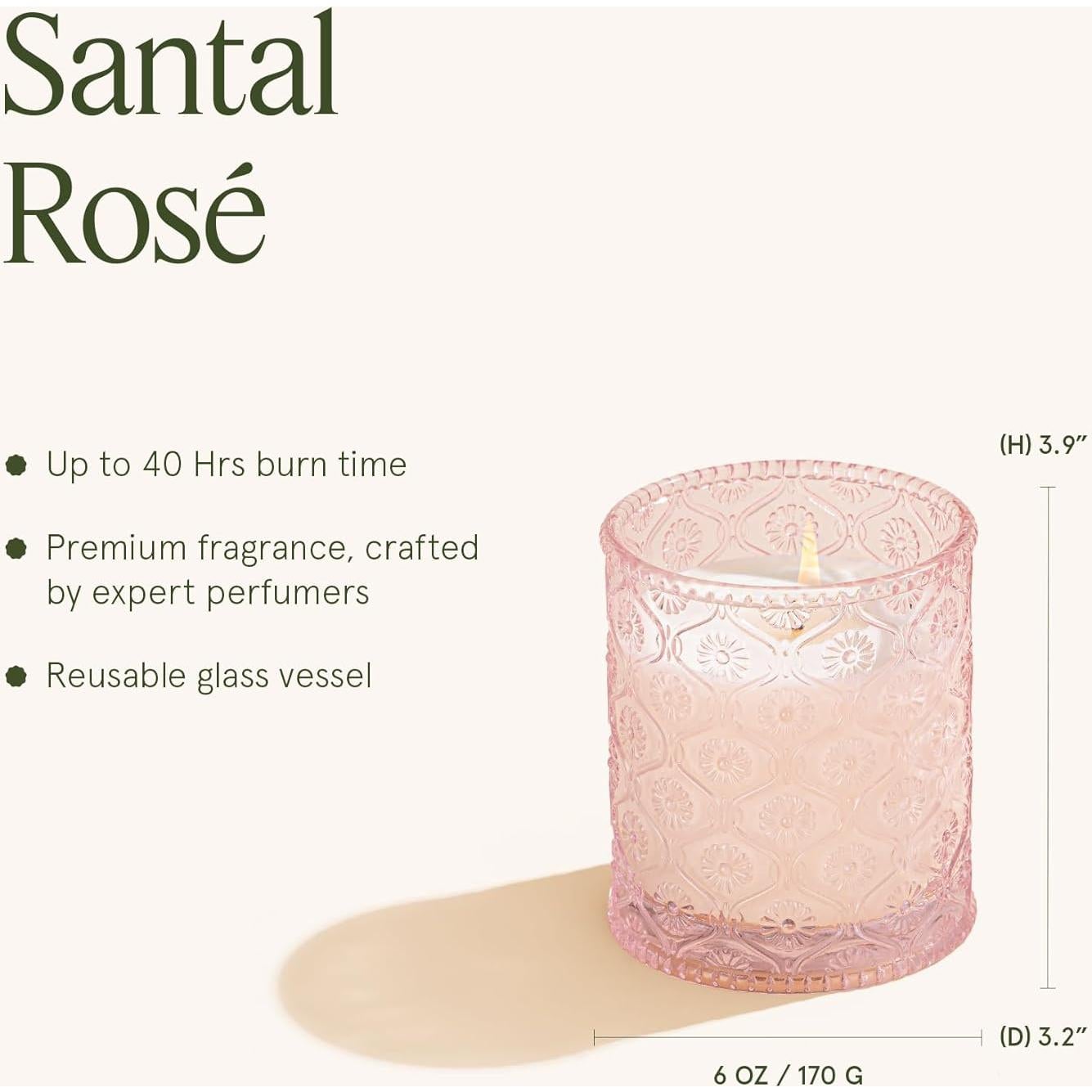 Vela Aromática de Soja La Jolie Muse Rosa Sándalo 170g