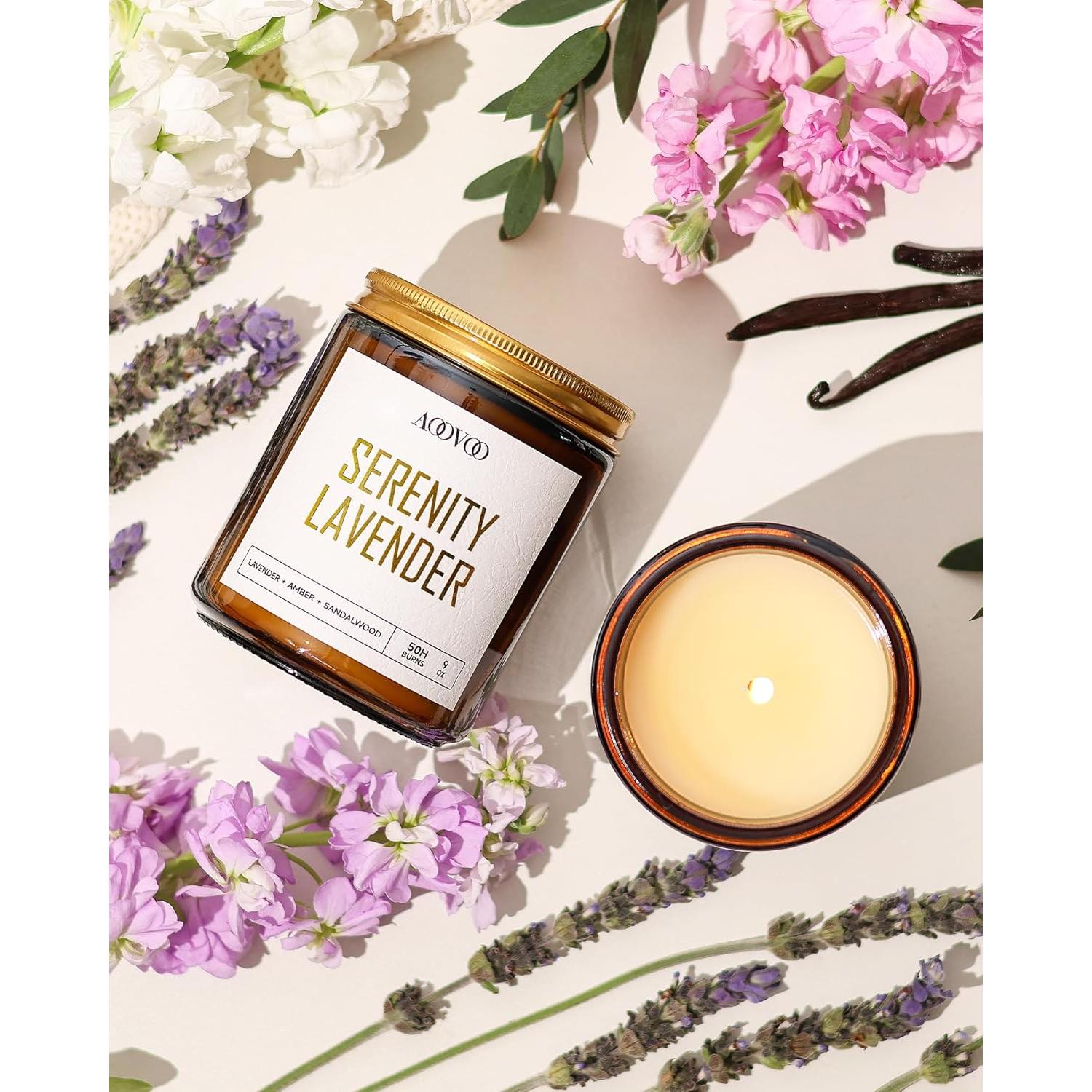 Set de 4 Velas Aromáticas AOOVOO - Cera de Soja 1021 g