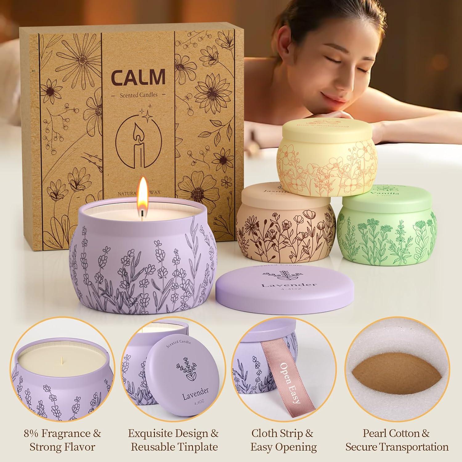 Juego de Velas Aromáticas WarmEmbrace 4 Piezas 500g