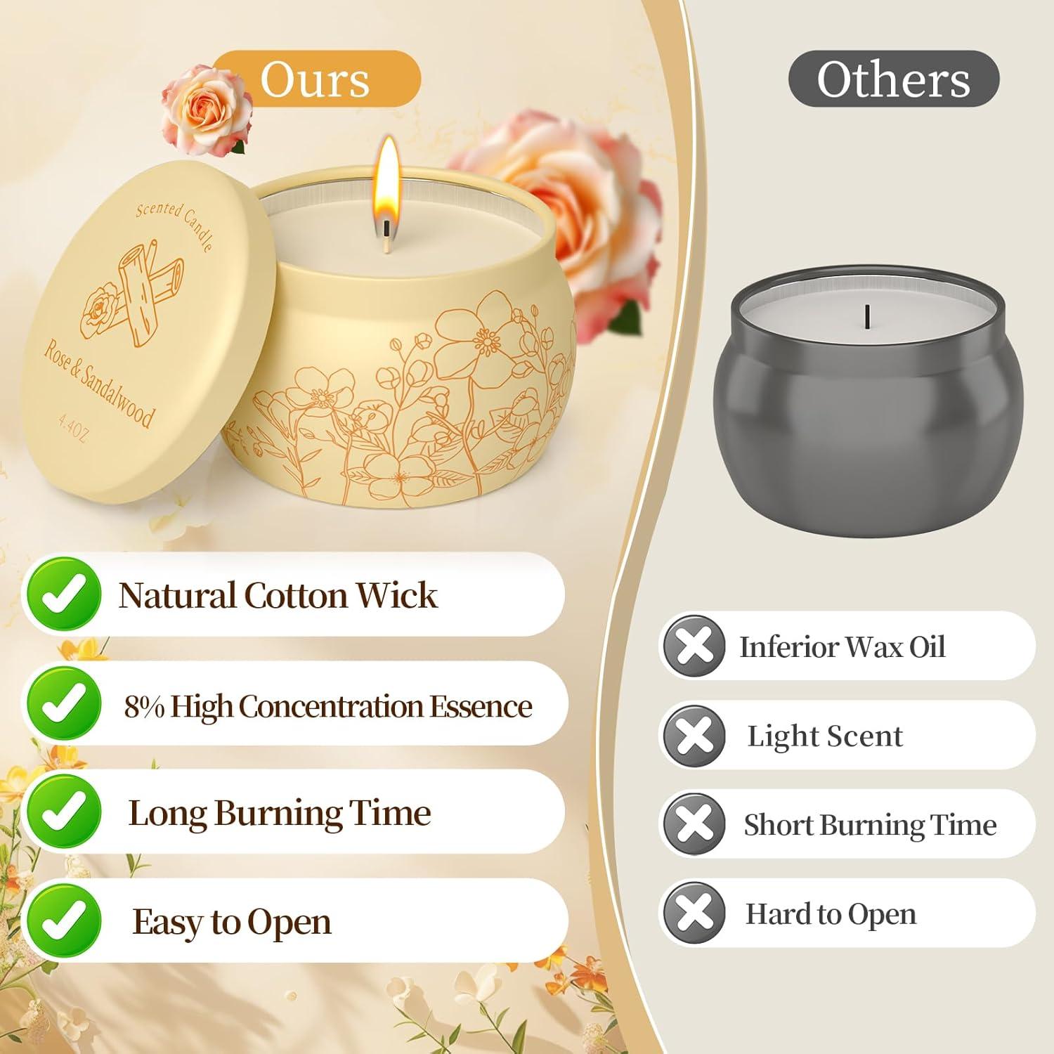 Juego de Velas Aromáticas WarmEmbrace 4 Piezas 500g