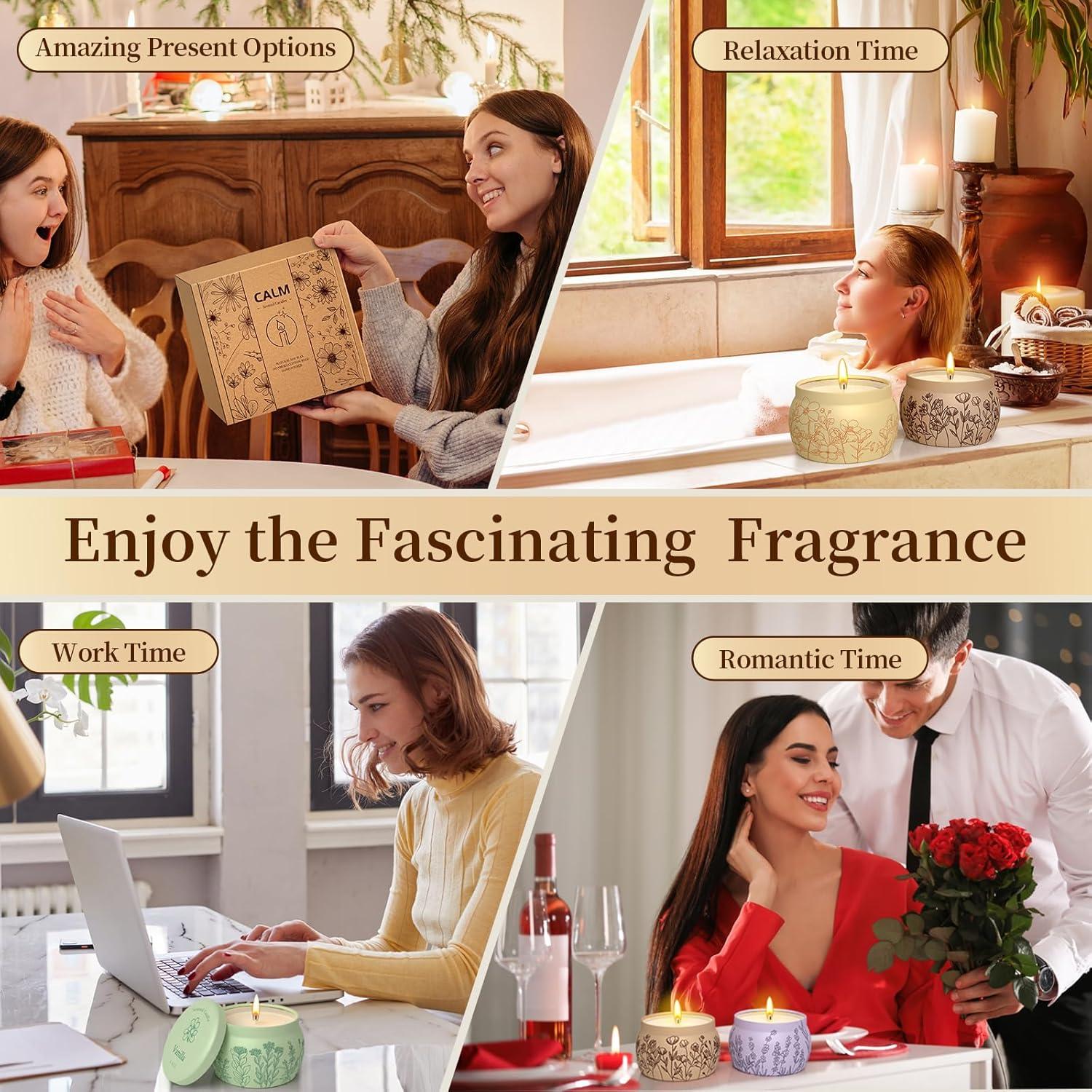 Juego de Velas Aromáticas WarmEmbrace 4 Piezas 500g