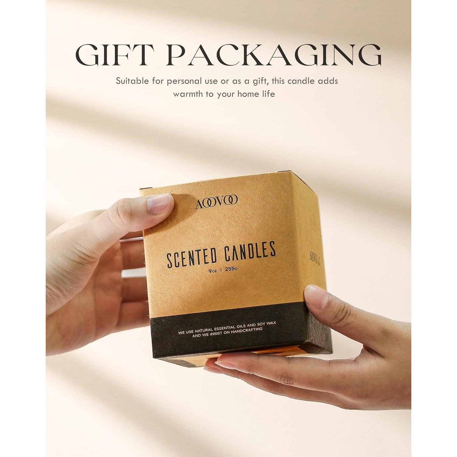 Vela Aromática de Coco y Vainilla AOOVOO 255 g - Cera de Soja