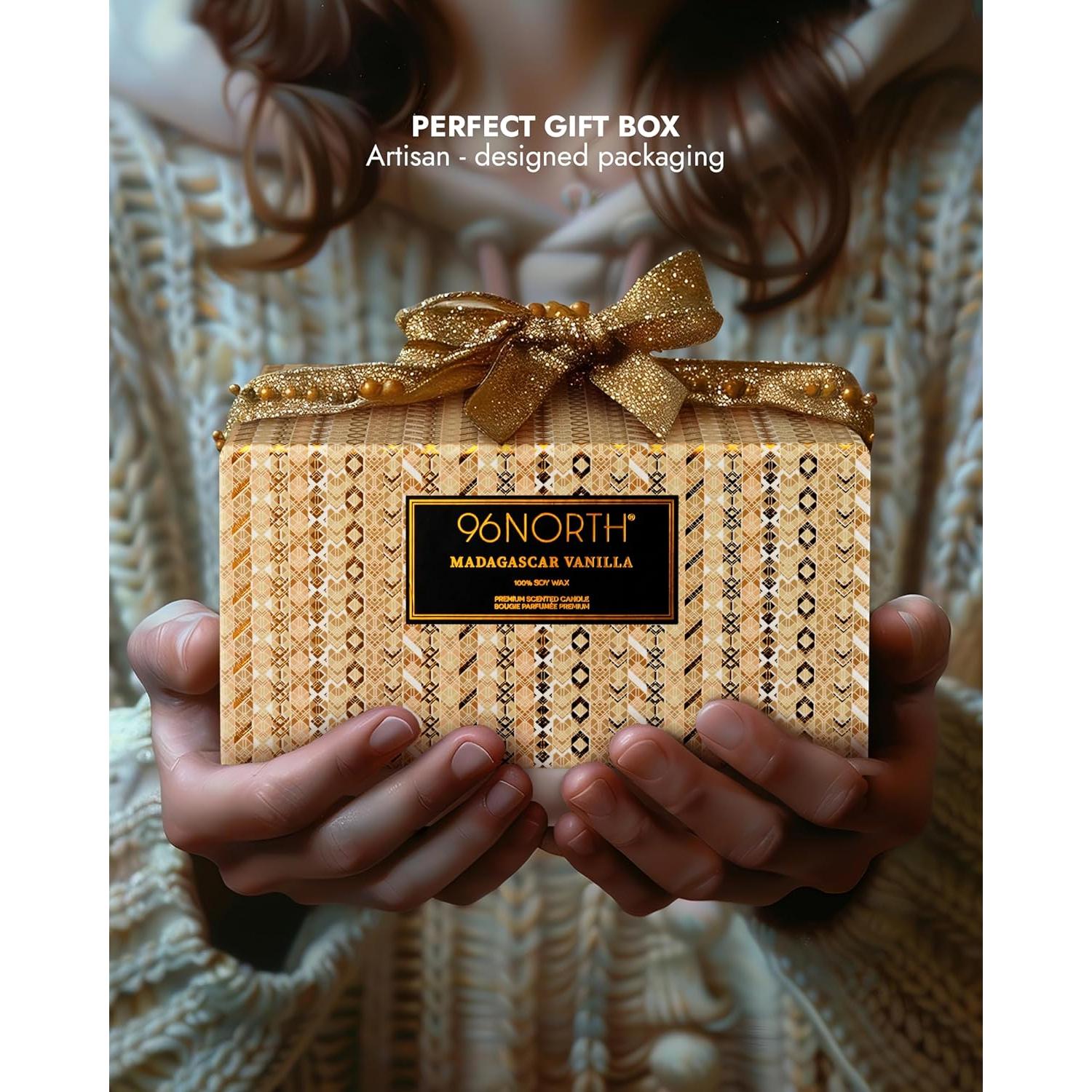 Vela Aromática de Soja 96NORTH Vainilla 340g 3 Mechas