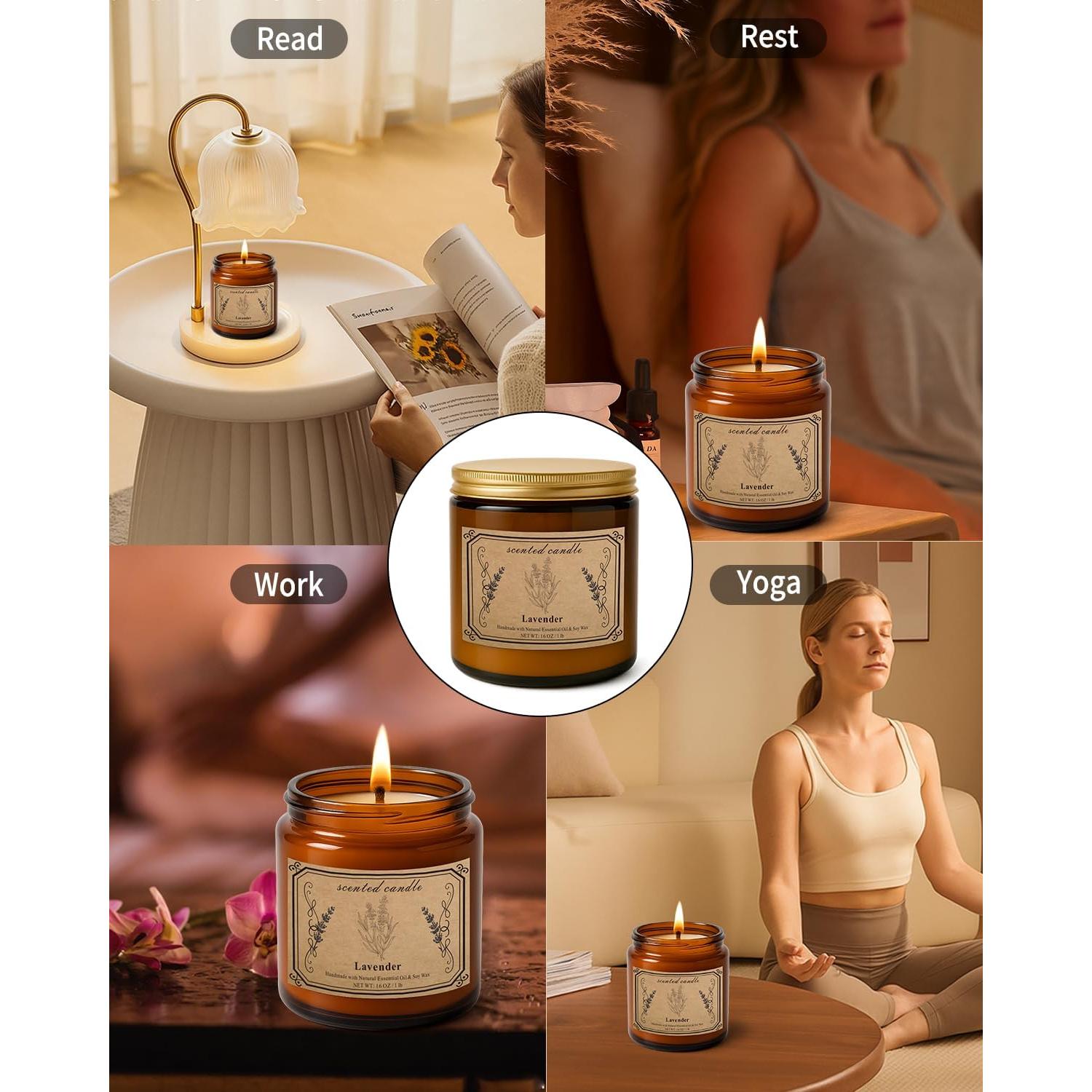 Vela Aromática Pootes de Cera de Soja 450g Lavanda 100h