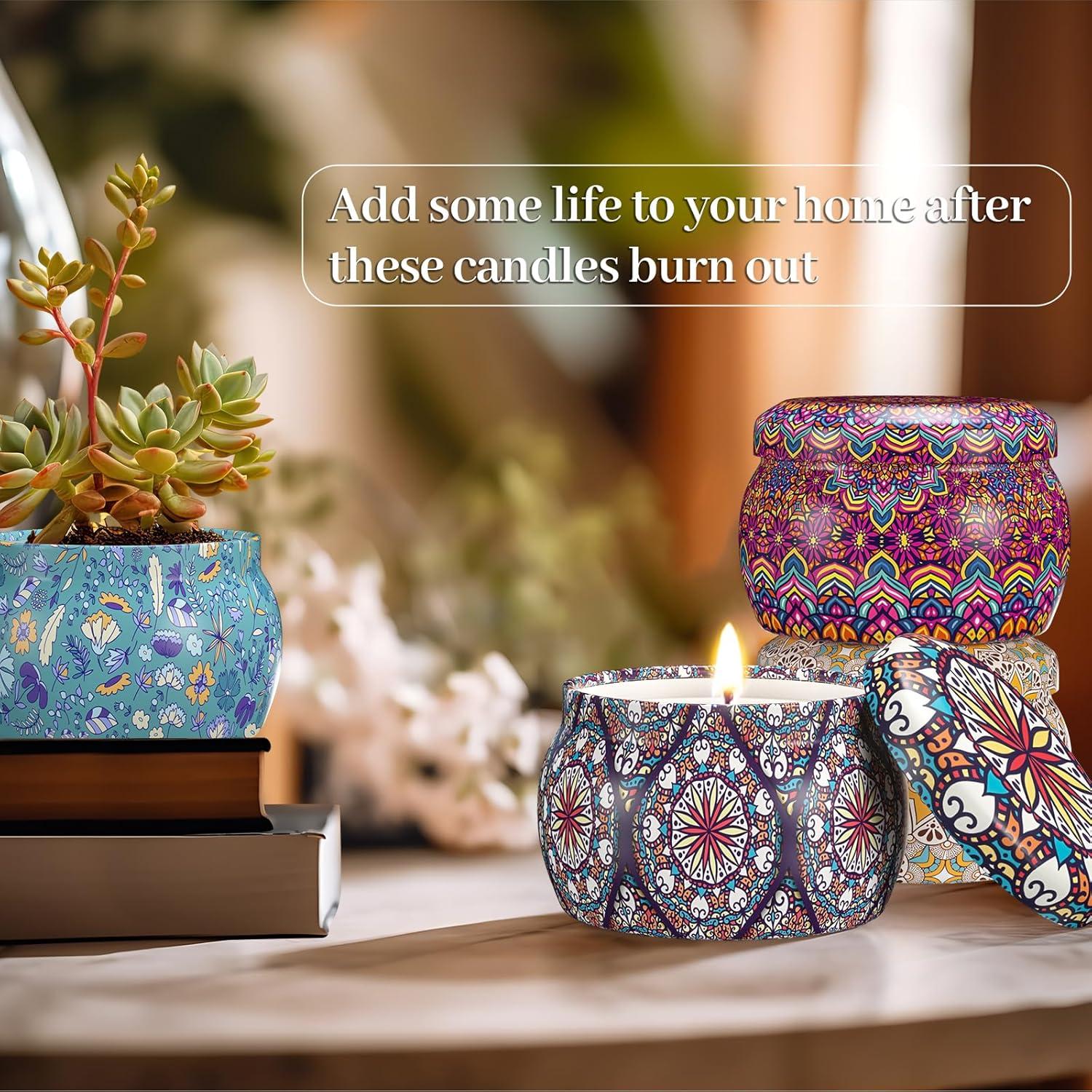 Juego de 4 Velas Aromáticas TranquilBliss de Cera de Soja 499g