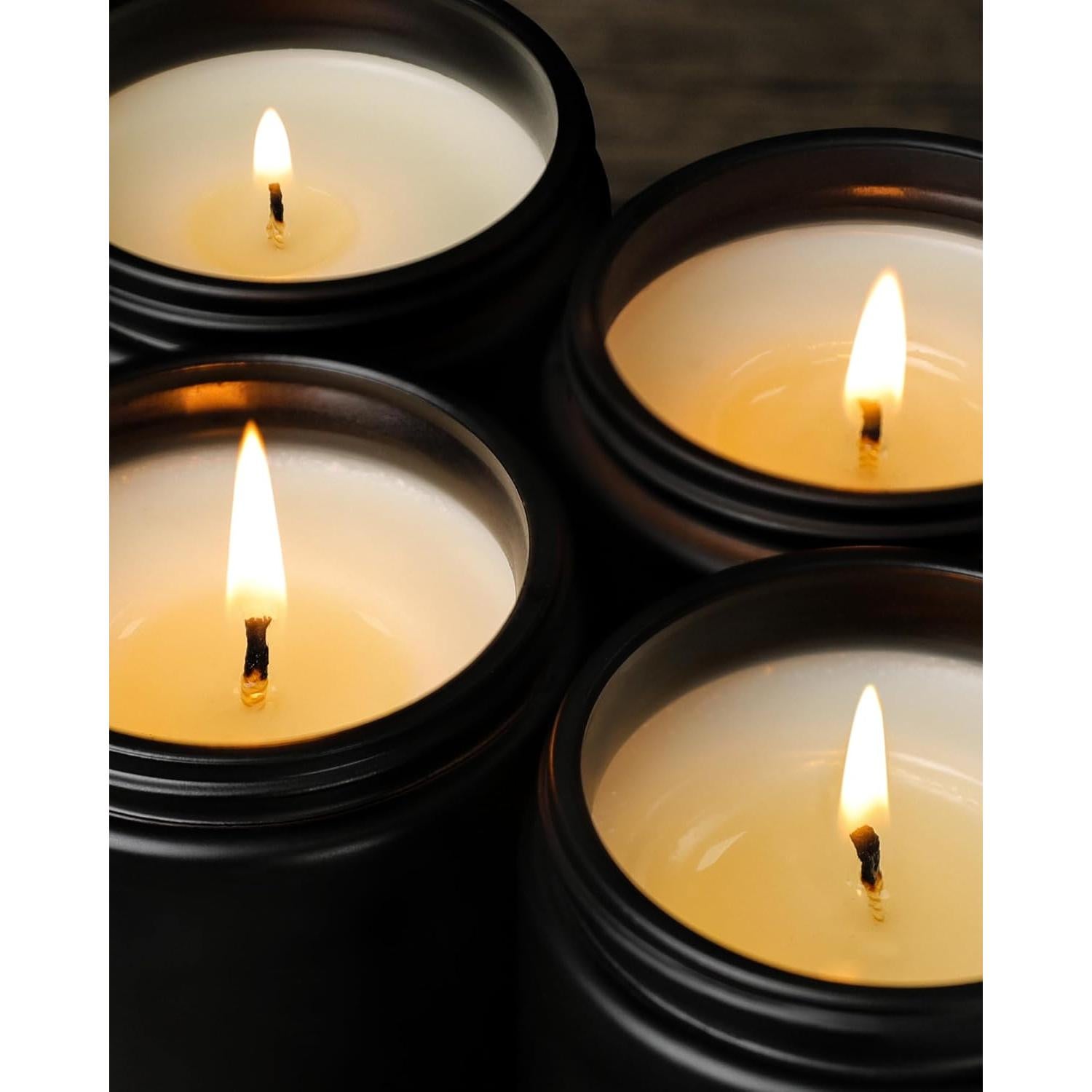 Set de Velas Aromáticas AOOVOO para Hombres - 4 Fragancias 1021g