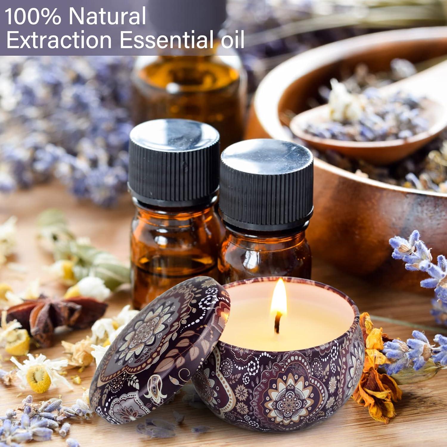 Juego de Velas Aromáticas LAJDL - 12 Fragancias de Soja