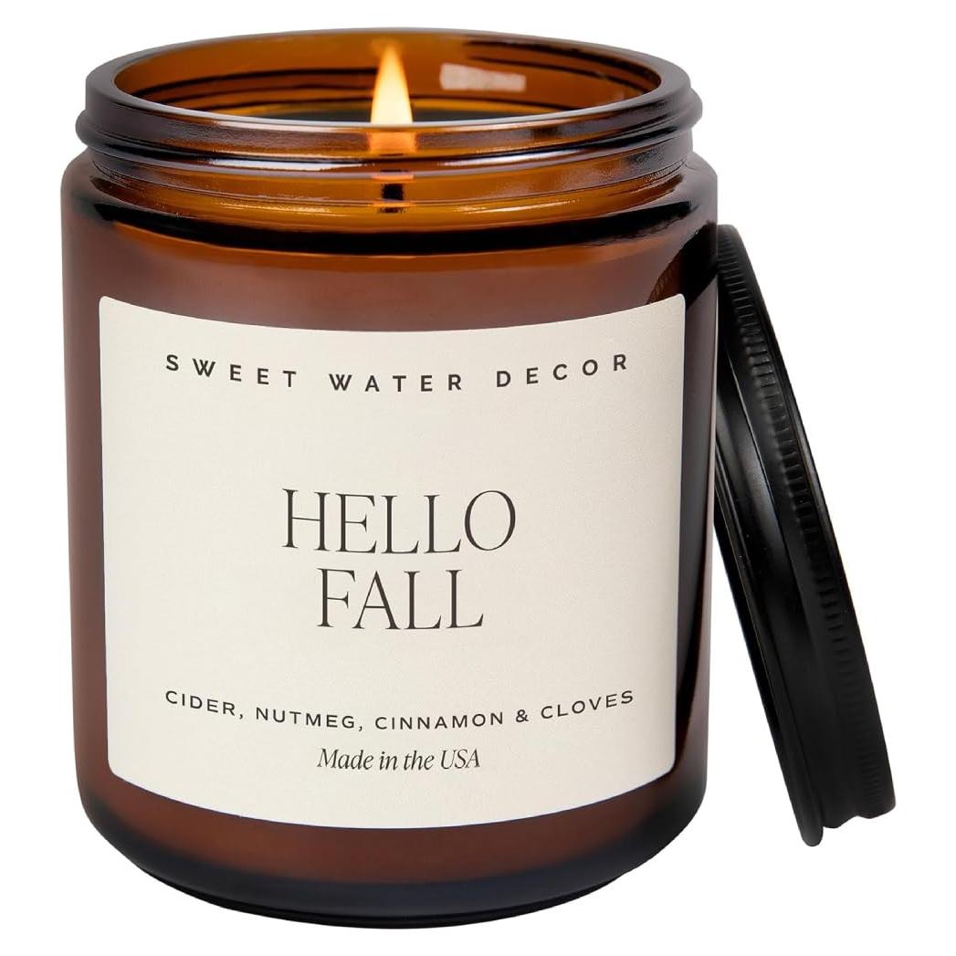 Vela de Soja Hello Fall Sweet Water Decor - Aroma Otoñal 9Oz