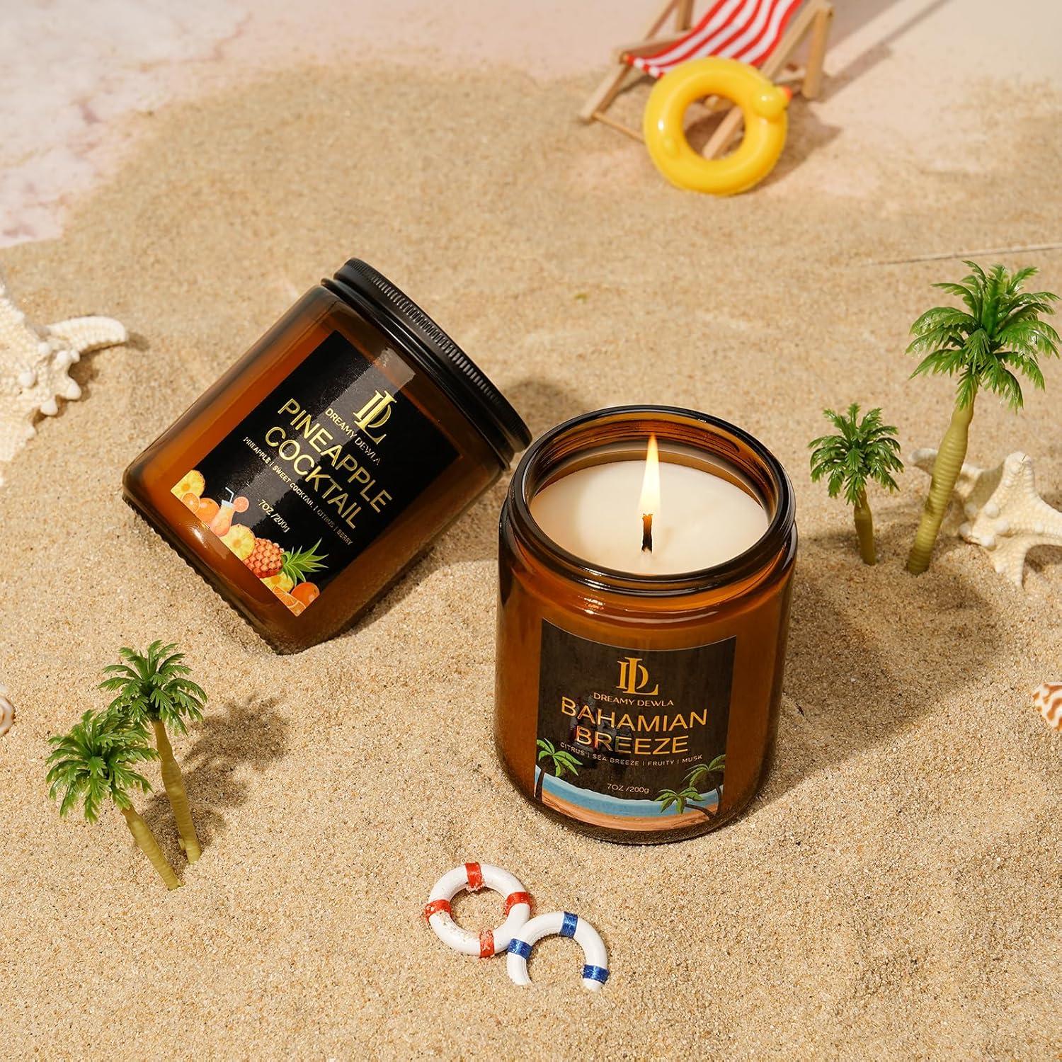 Juego de 6 Velas Aromáticas de Soja DL DREAMY DEWLA 1190g