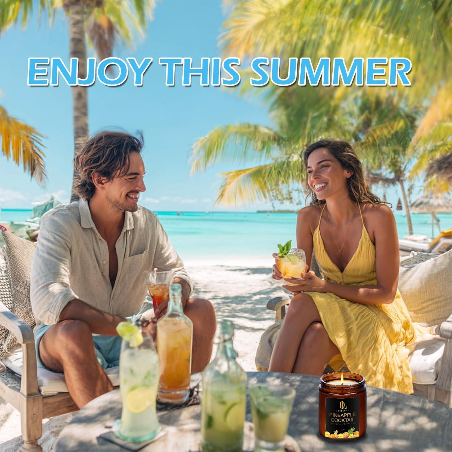 Set de 4 Velas Aromáticas de Soja DL DREAMY DEWLA 28oz