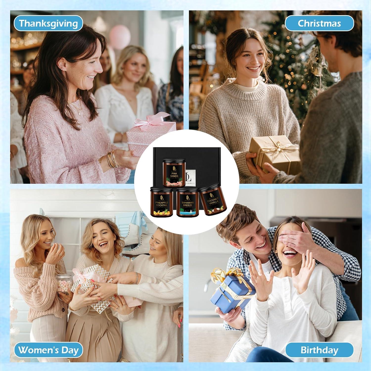 Set de 4 Velas Aromáticas de Soja DL DREAMY DEWLA 28oz